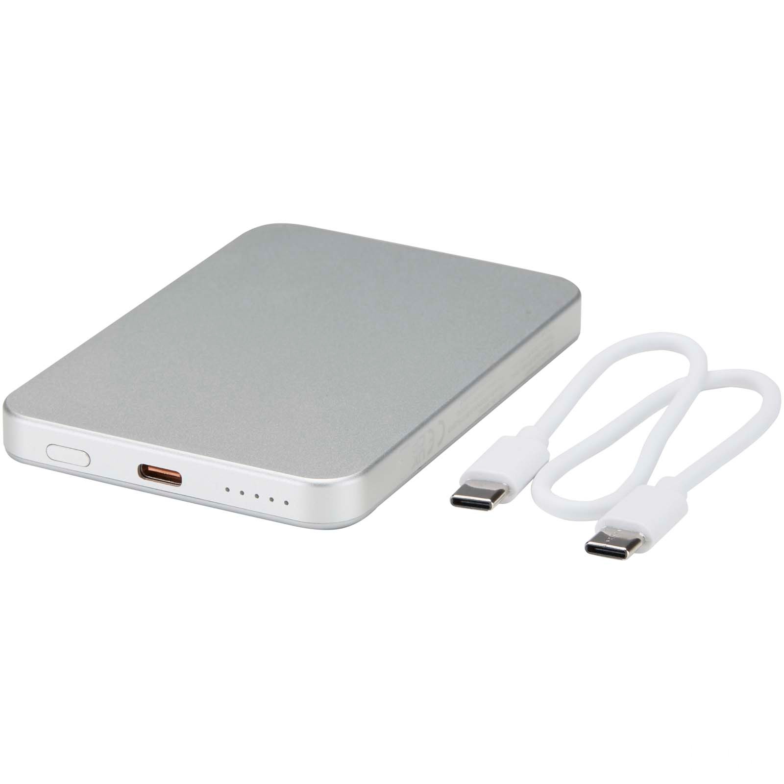 Avis 5000 mAh magnetisk powerbank i RCS-återvunnet aluminium 