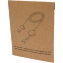 Chechia 5-in-1 recycled plastic 150 cm data sync and 27W fast charge cable with bamboo details - image 7
