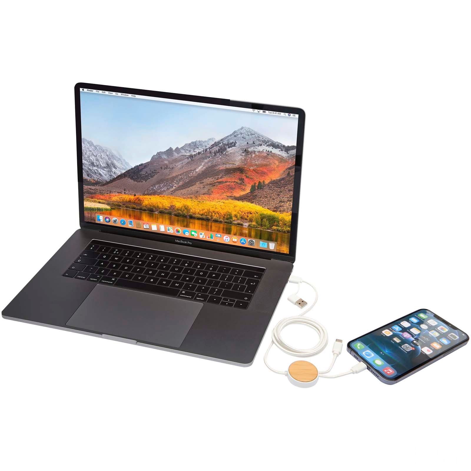 Chechia 5-i-1 150 cm datasynkroniserings- og 27 W hurtigladingskabel med trykk