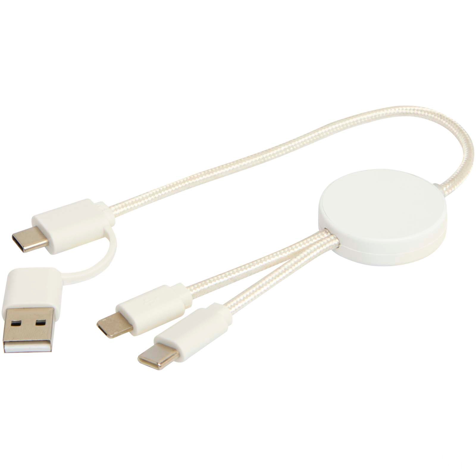 Citala 5-in-1 recycled plastic 30 cm data sync and 27W fast charge cable