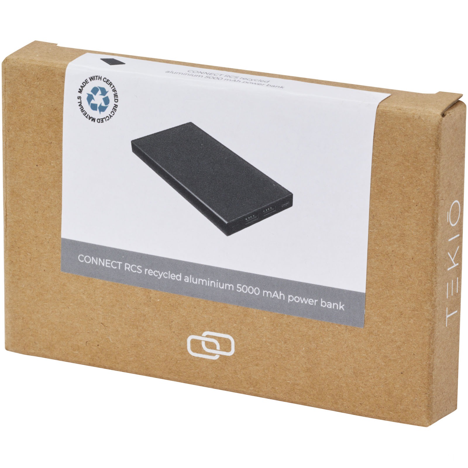 Connect 5 000 mAh powerbank av återvunnen aluminium 