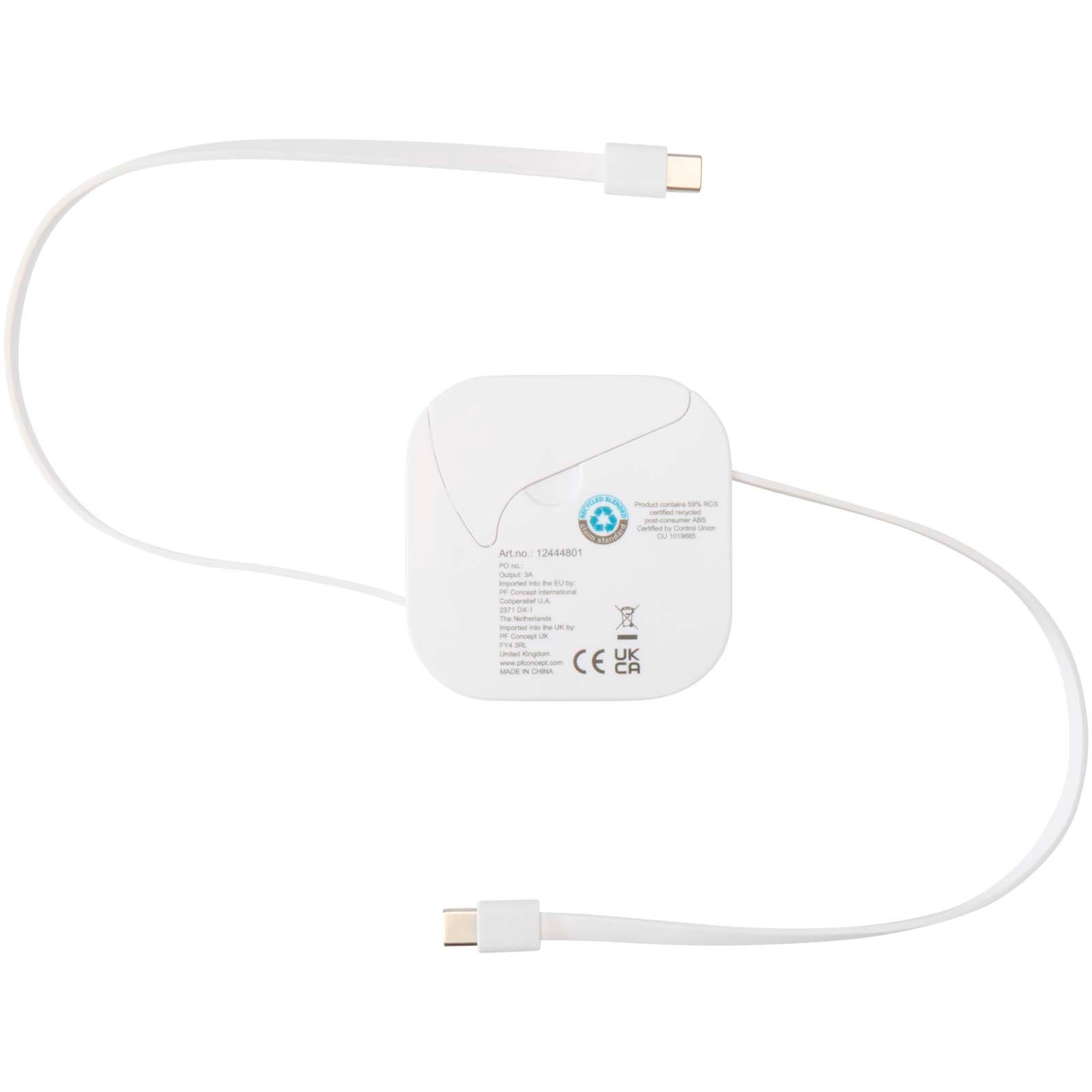 Gloas 5-in-1 recycled retractable data sync and 100W fast charge cable with smartphone tool kit