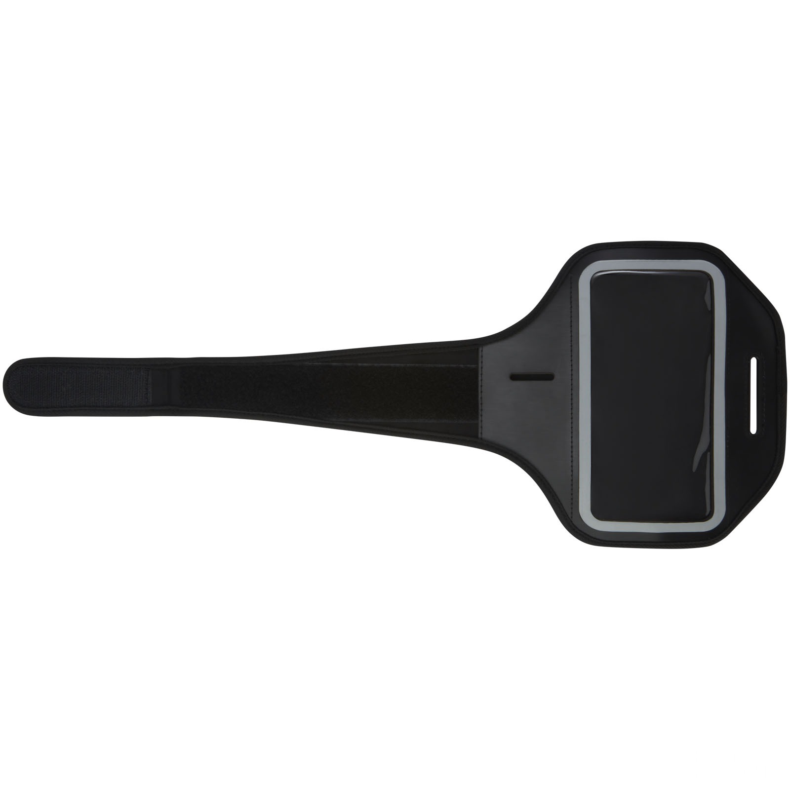 Haile reflekterende smarttelefon-armbånd med logo - Svart, forside