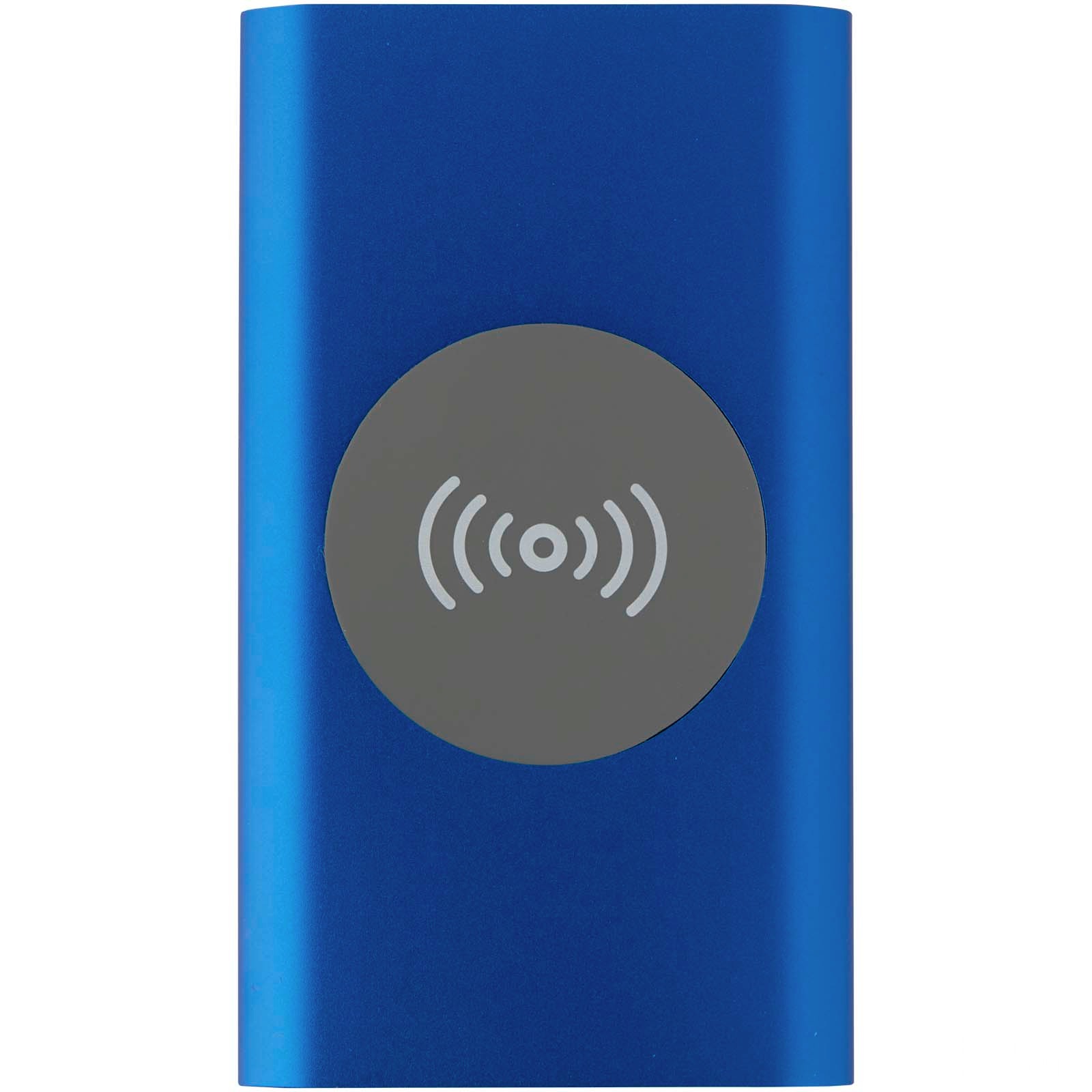 Juice trådlös 4 000 mAh Type C-powerbank i återvunnen aluminium  - Kungsblå, framsida