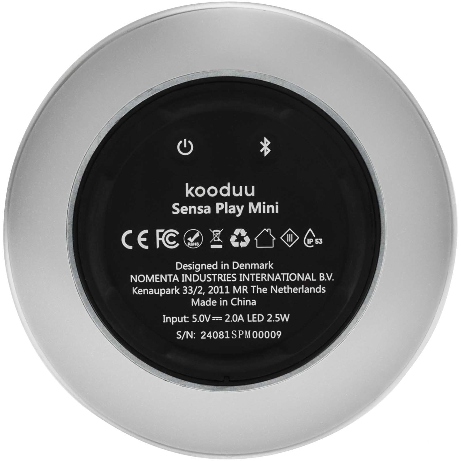 Kooduu Sensa Play Mini bärbar högtalare och lampa från JBL - Vit med tryck