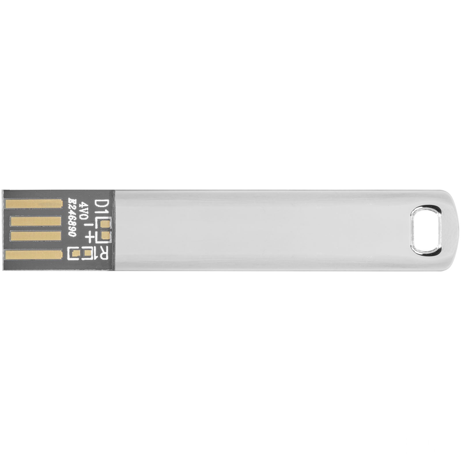 Flatt USB-minne 2.0 i metall - Metall, forside