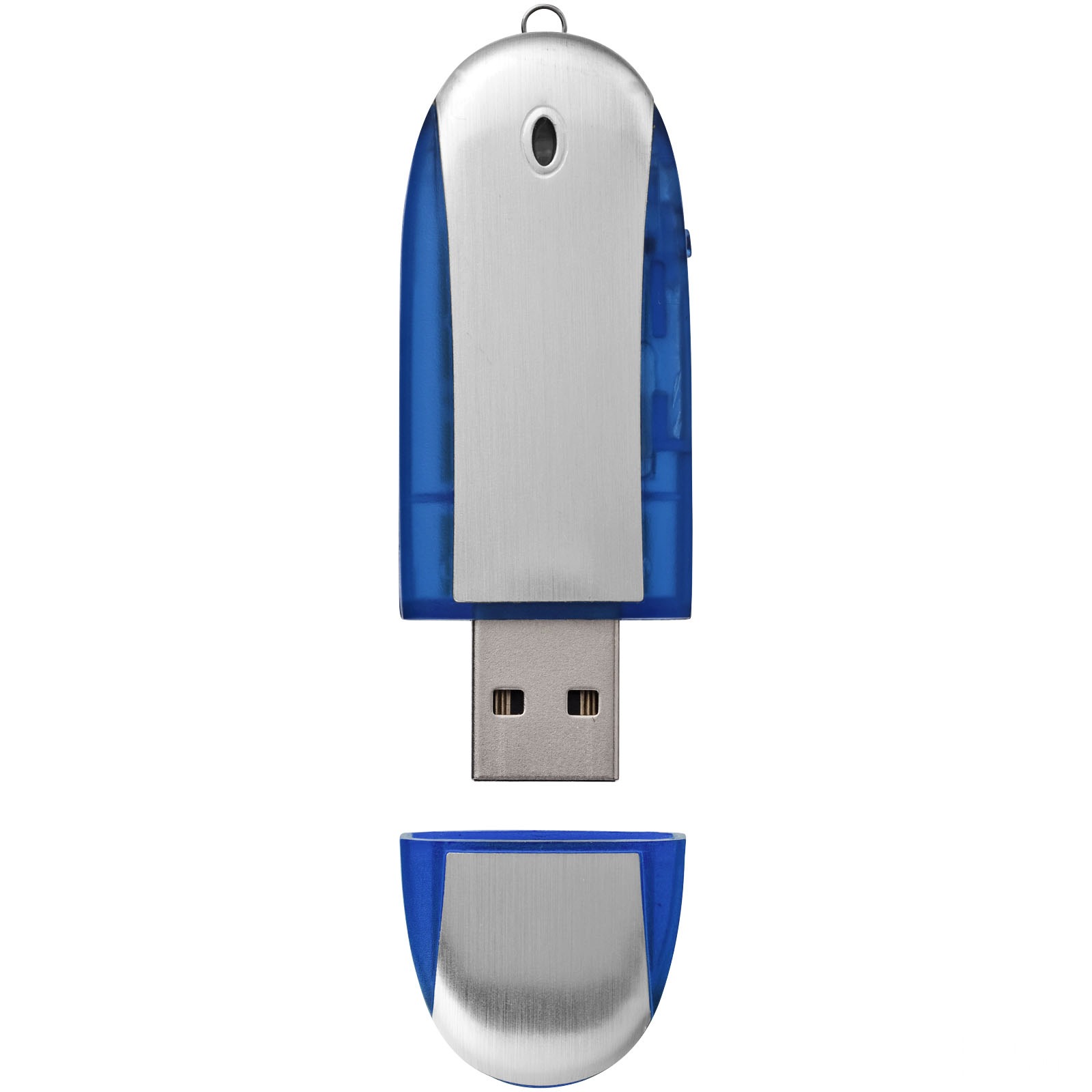 Oval USB-minne - Mörkblå, forside