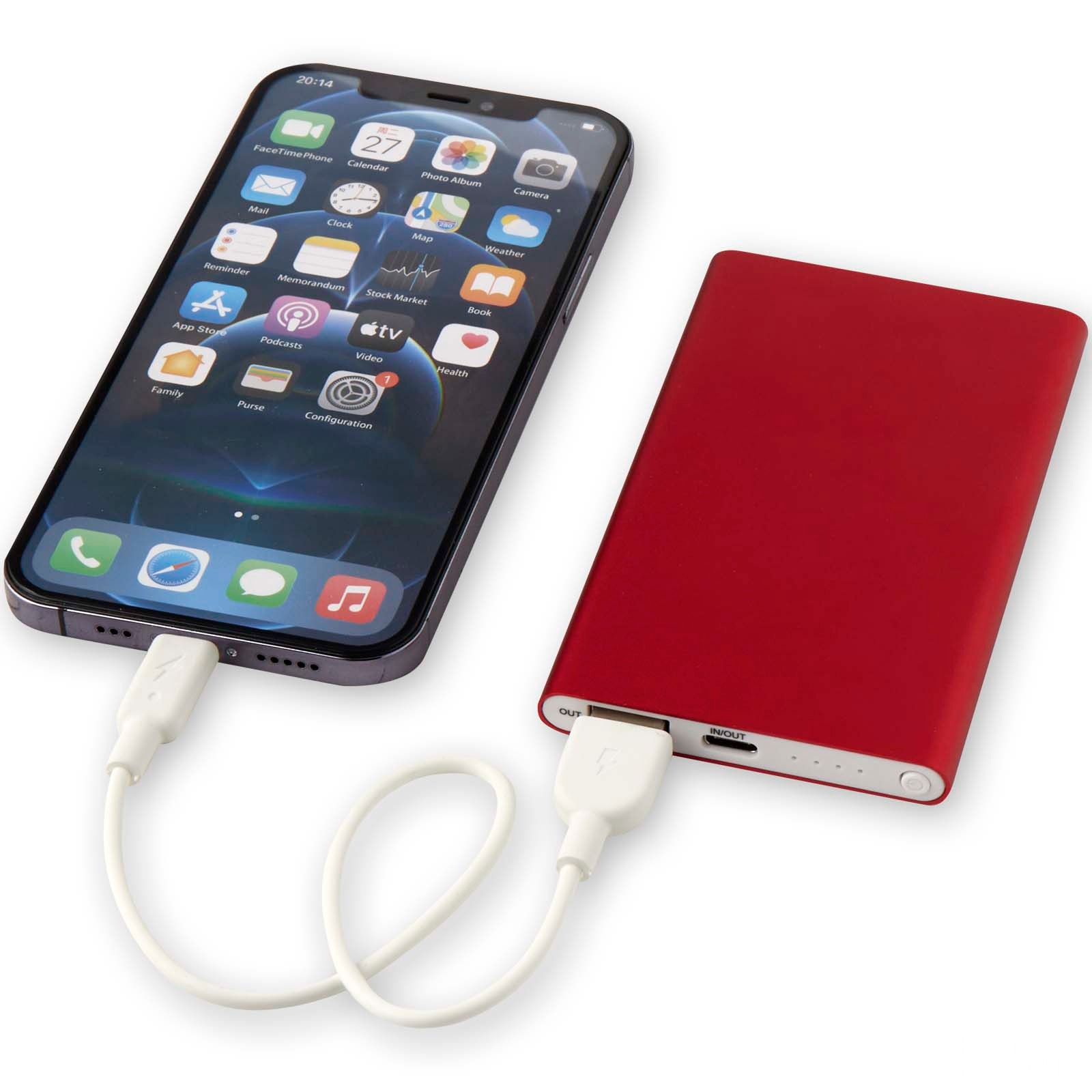 Pep 4 000 mAh Type-C powerbank av resirkulert aluminium med trykk
