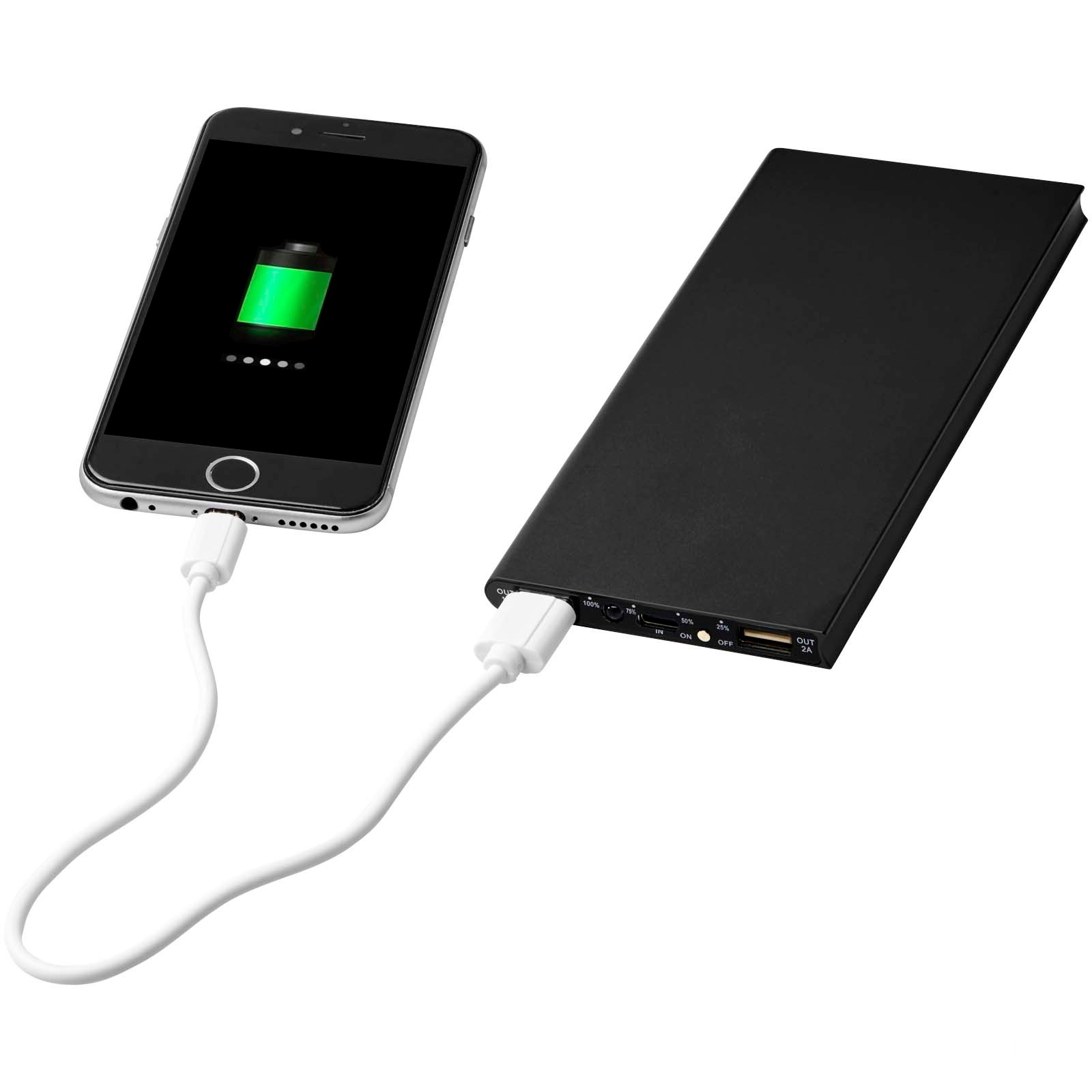 Plate 8 000 mAh powerbank i aluminium