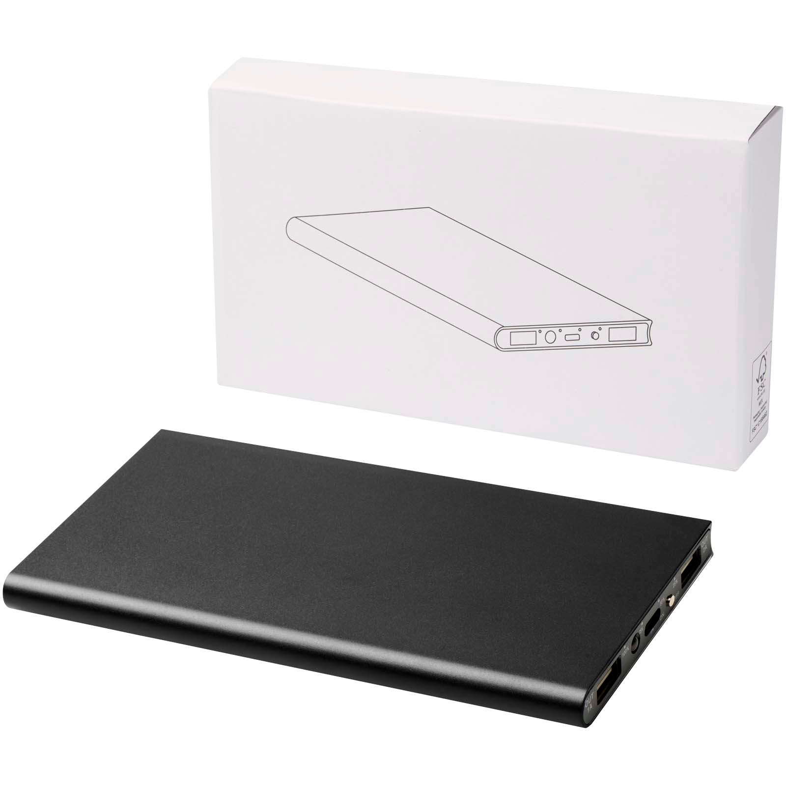 Plate 8 000 mAh powerbank i aluminium