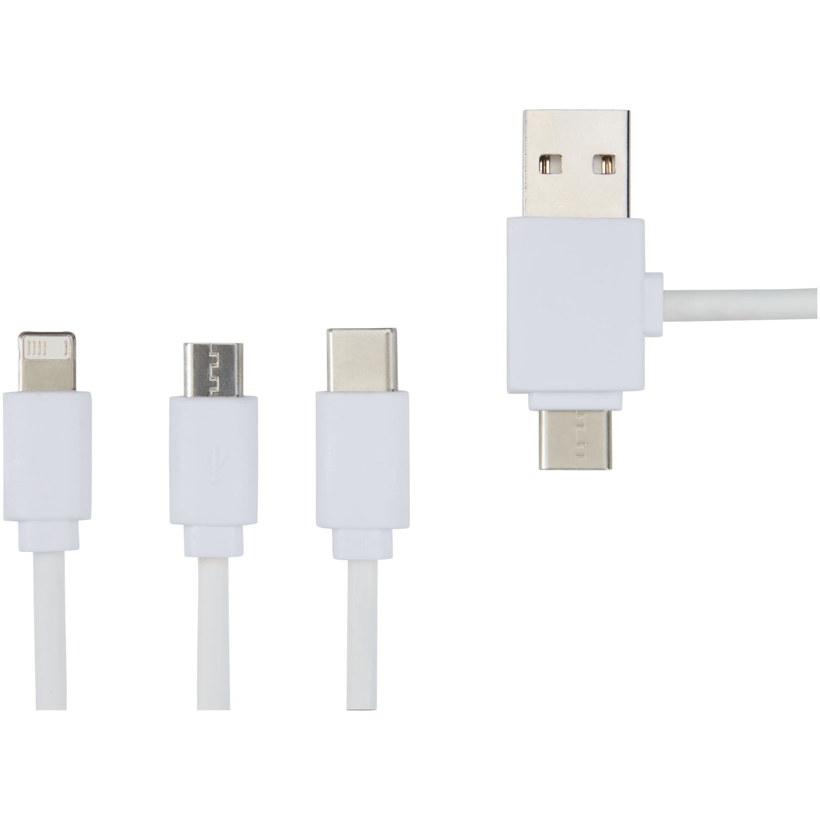 Pure 5-in-1 charging cable with antibacterial additive - Vit with custom print