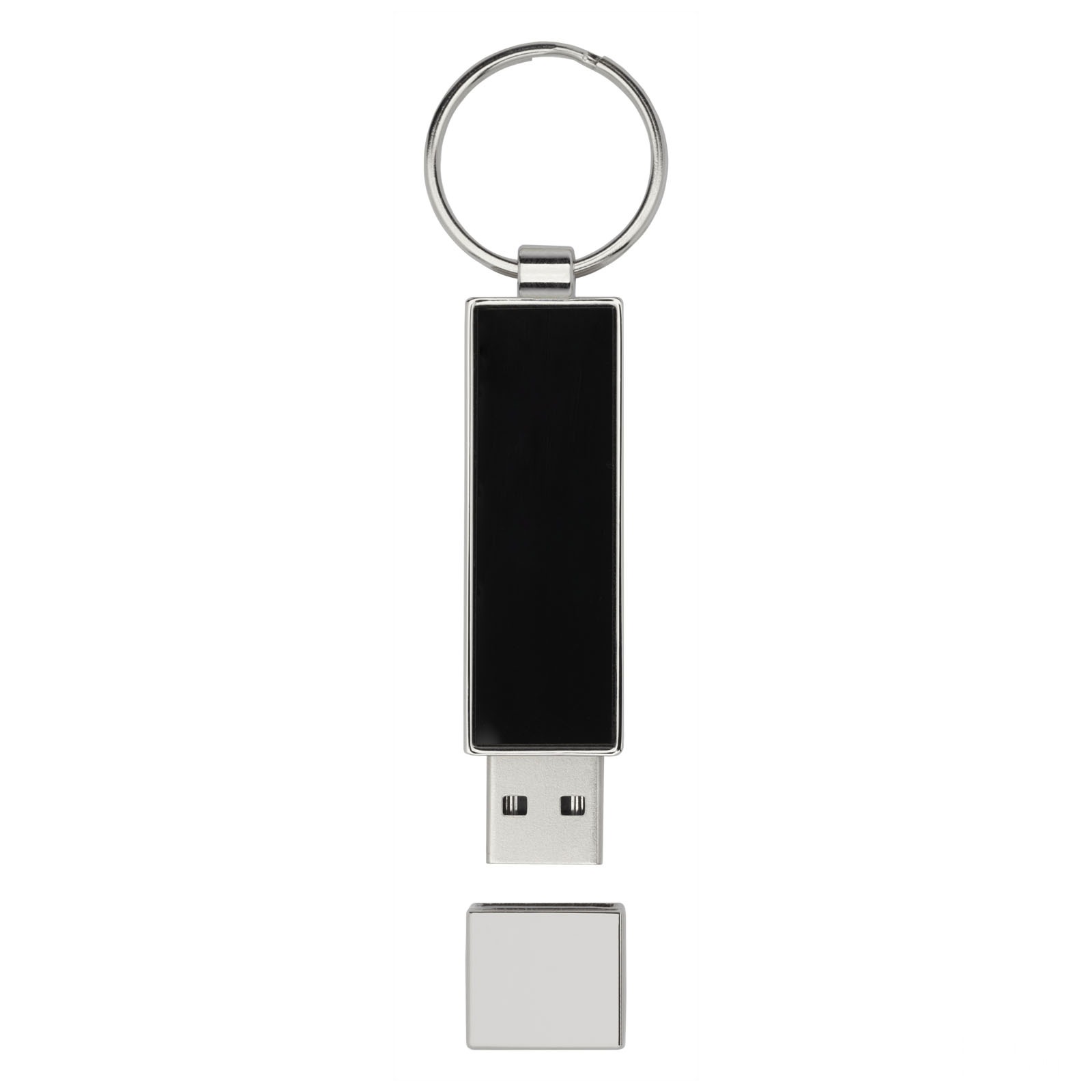 Rektangulær USB som lyser opp - Vit, forside