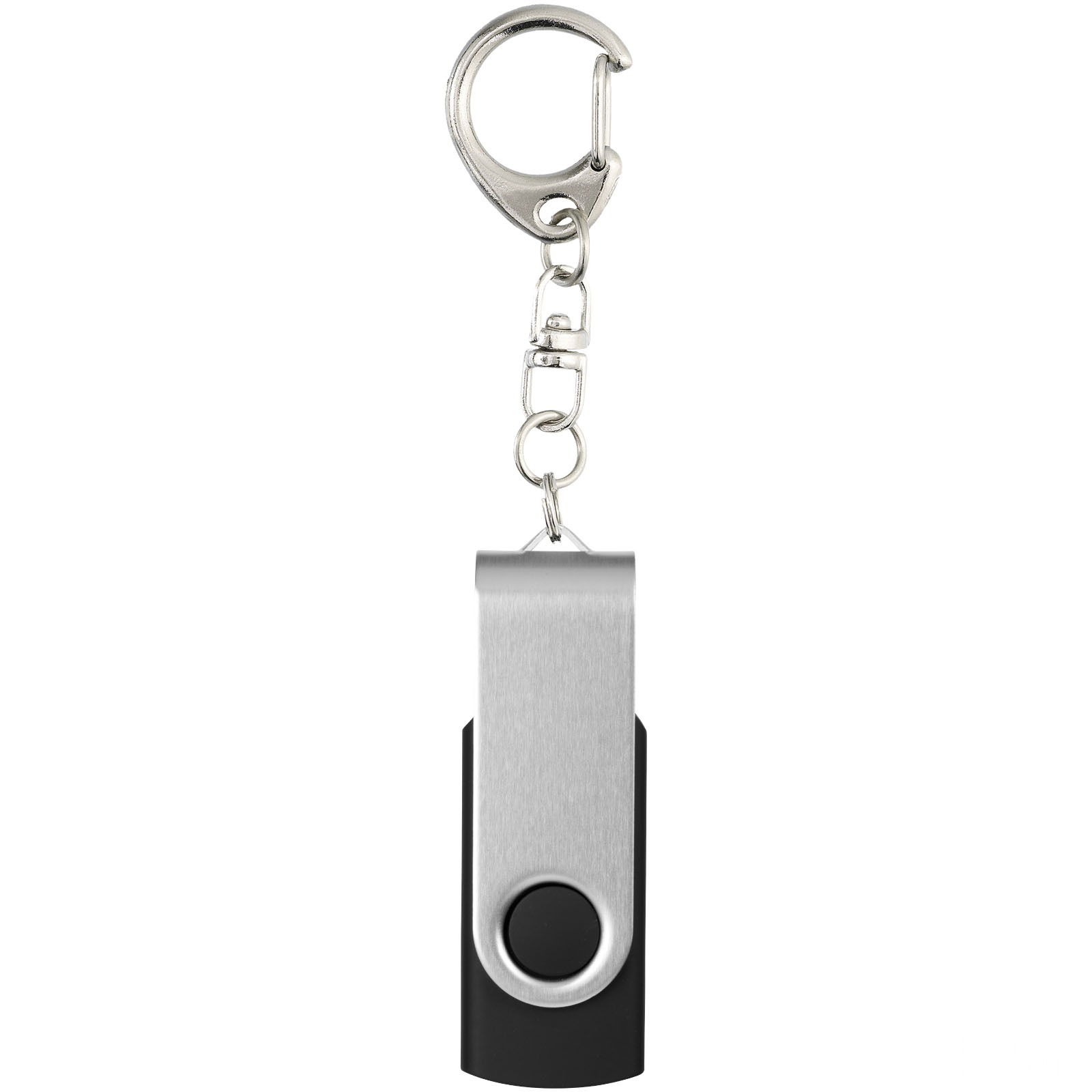 Rotate USB flash drive with key ring