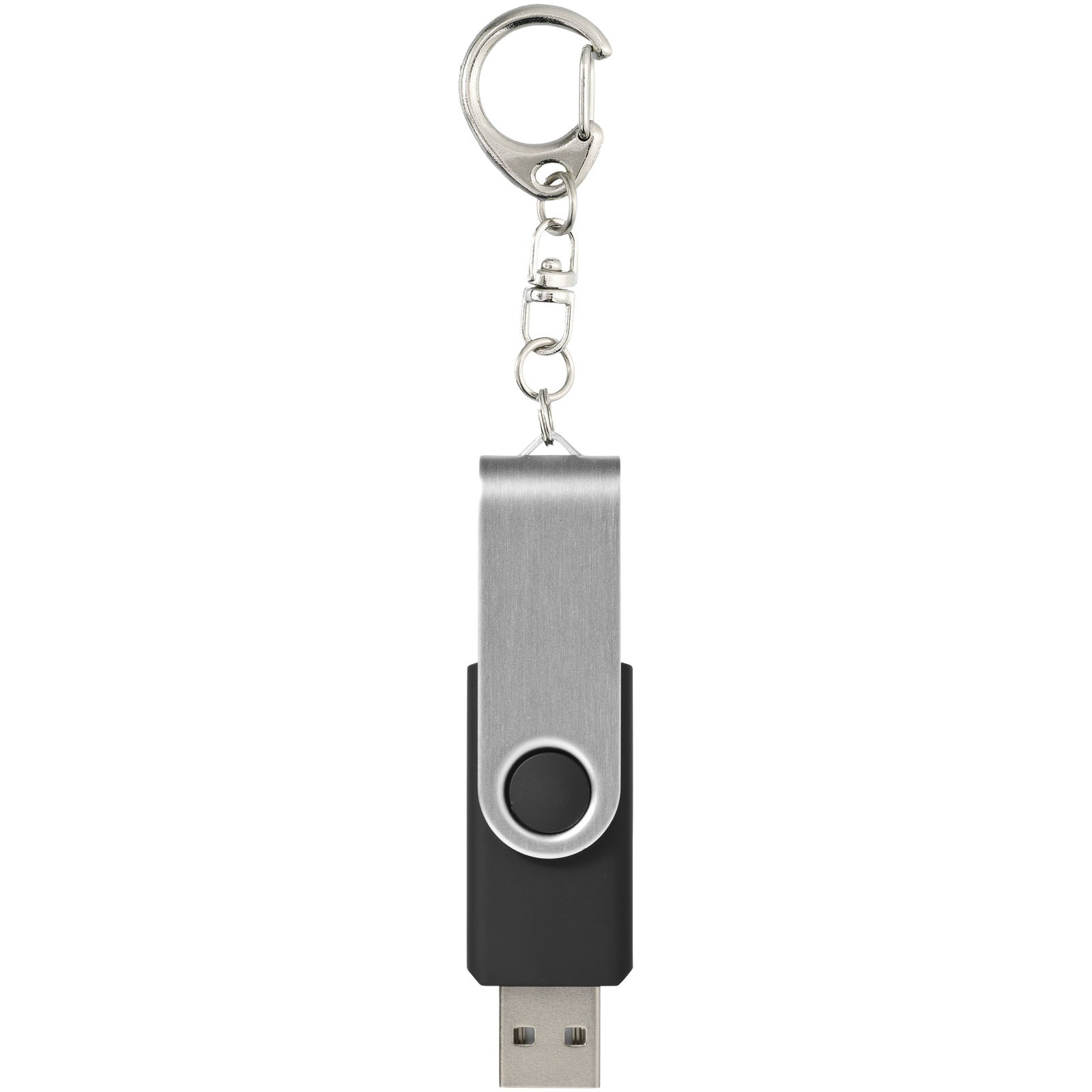 Rotate USB flash drive with key ring