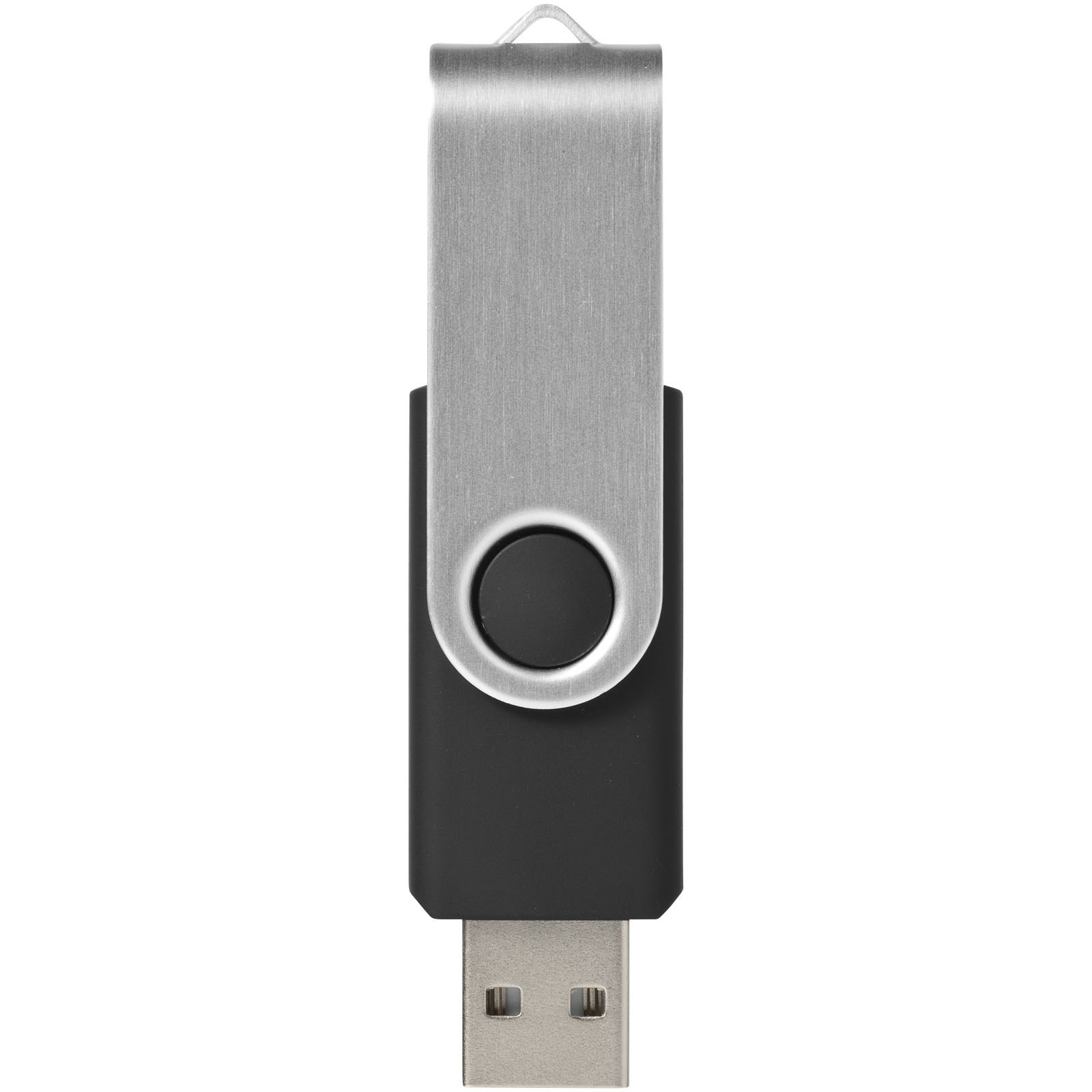 Rotate USB flash drive without key ring