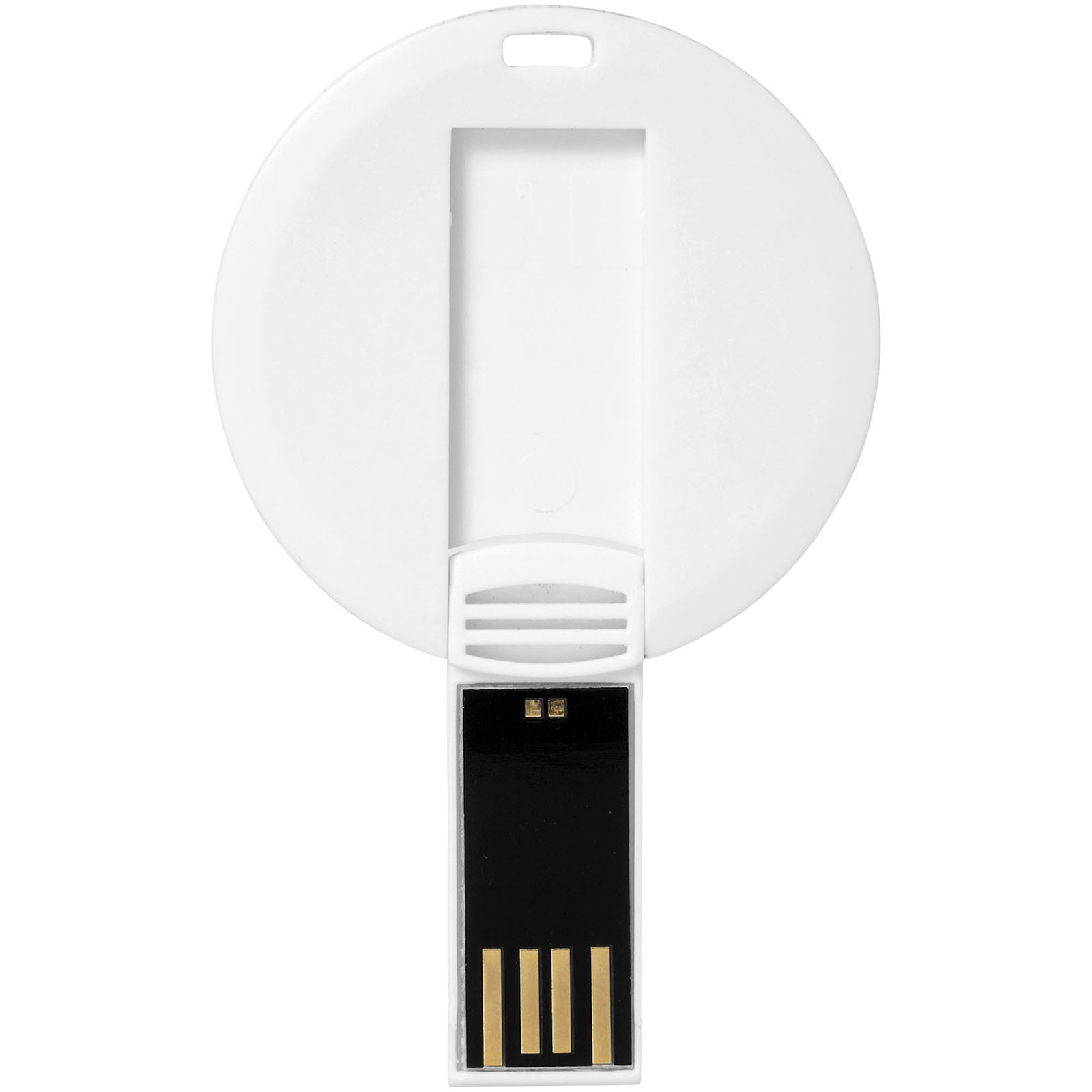 Round USB-minne - Vit, forside