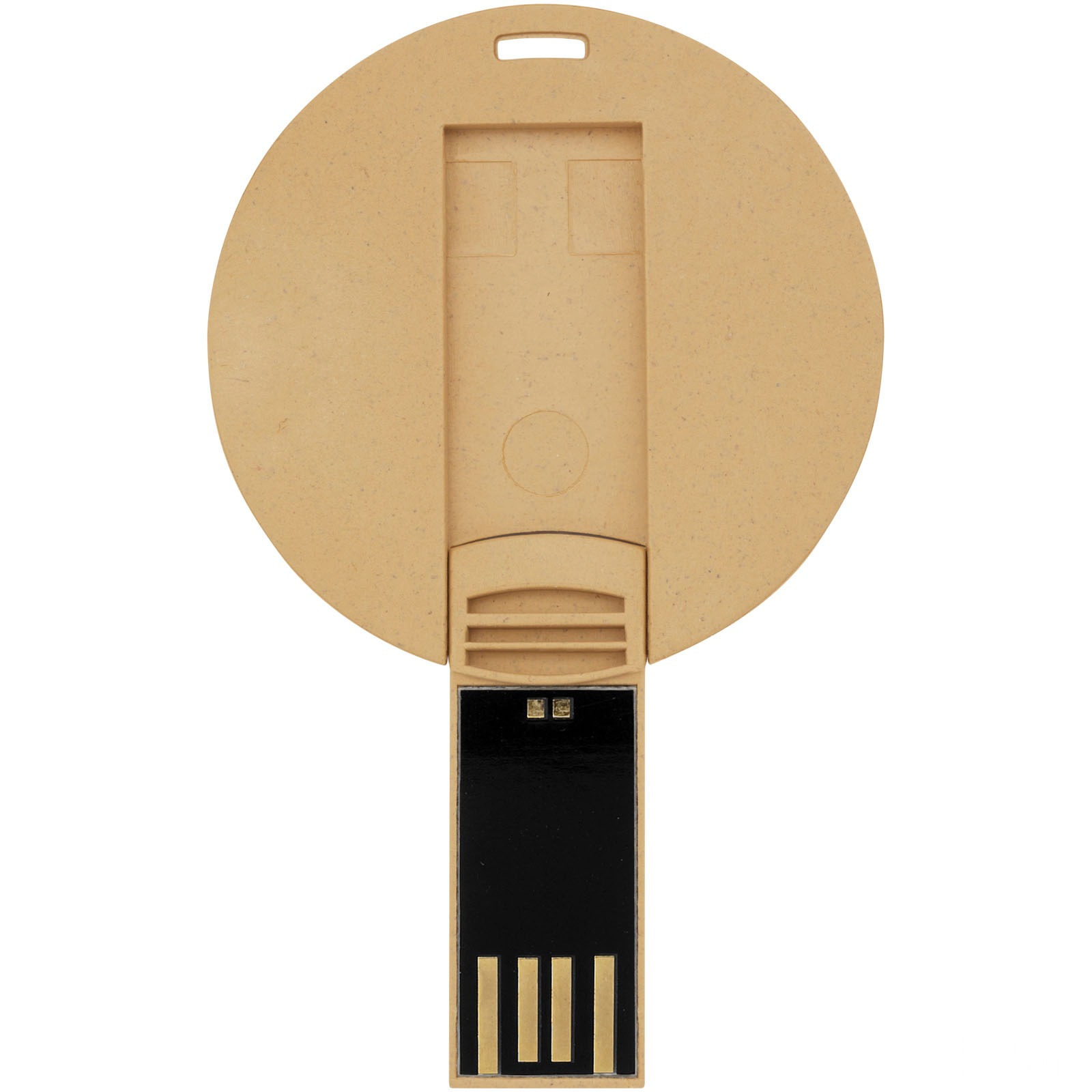 Rund nedbrytbar USB - Kraftbrun, forside