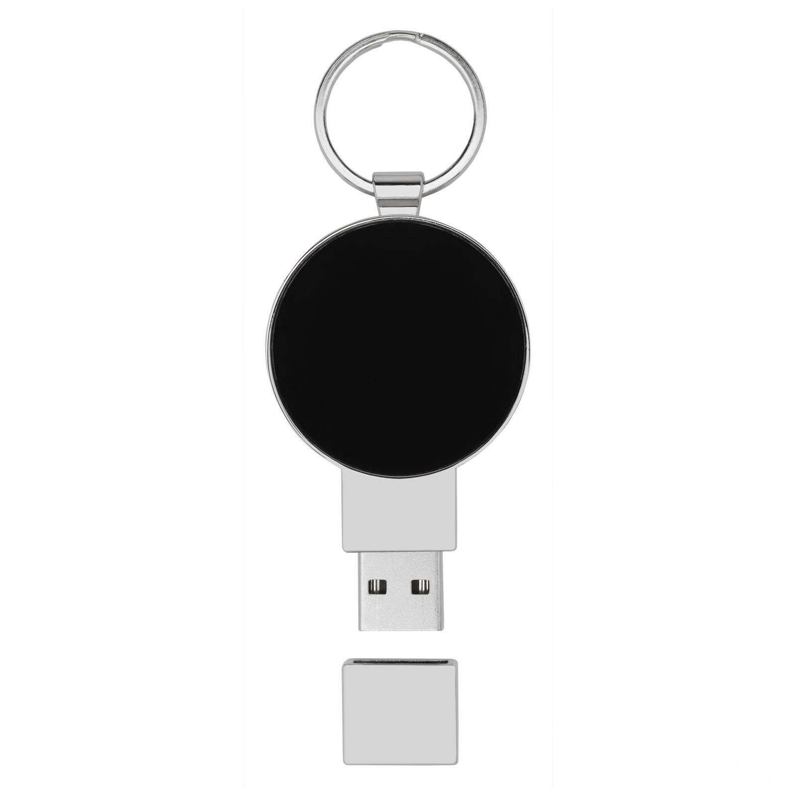 Rund USB som lyser opp - Blå, forside