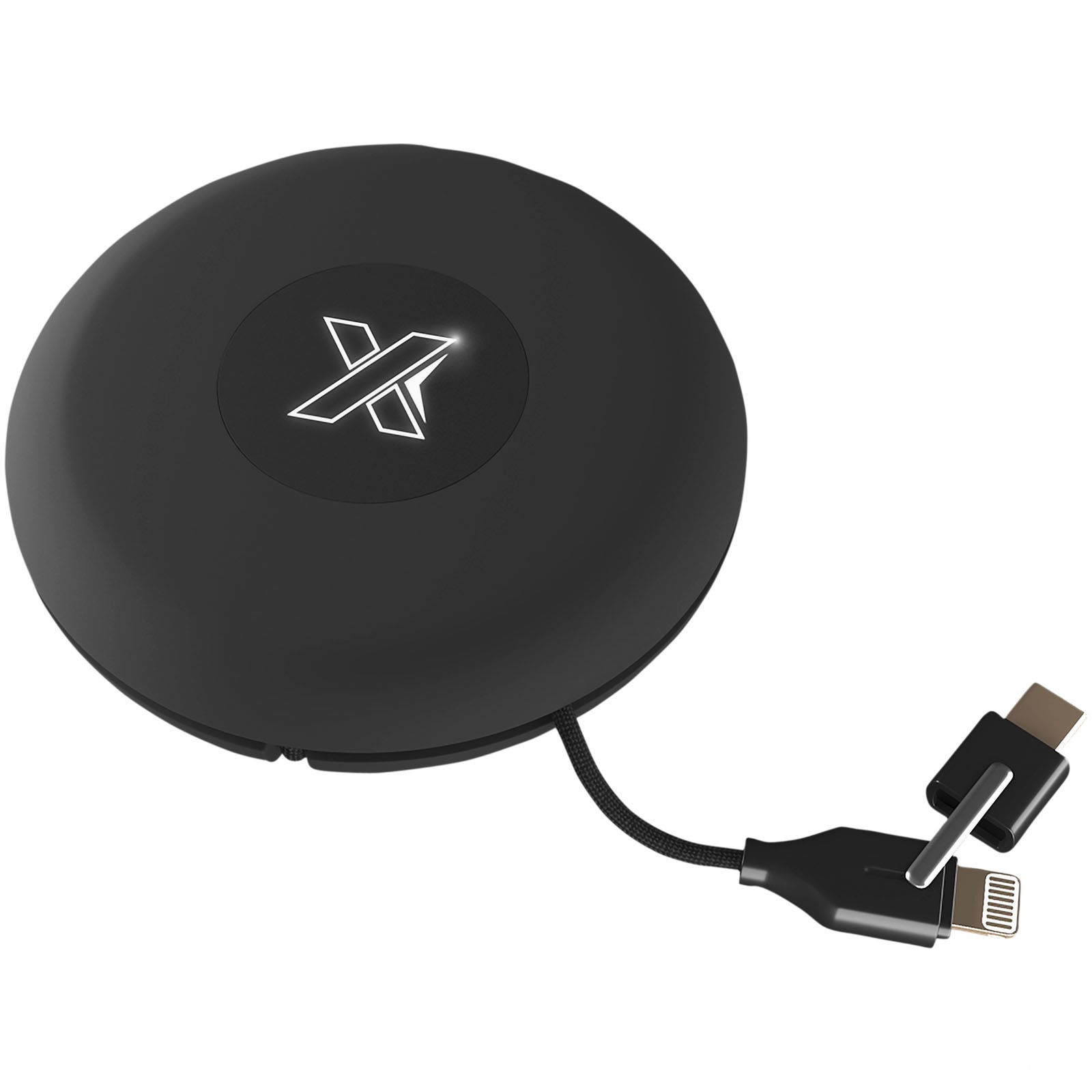 SCX.design C18 3-i-1 light-up reisekabel med logo