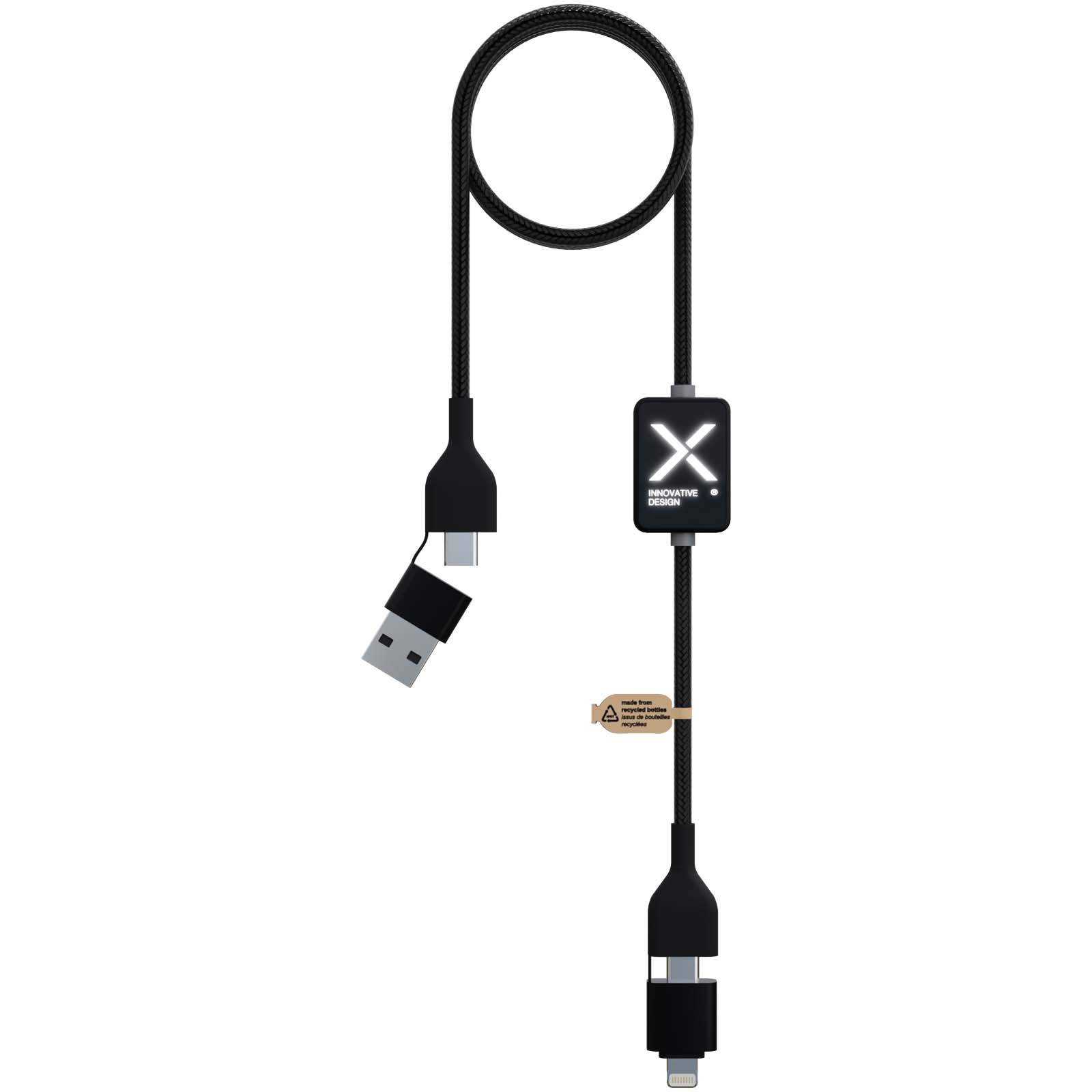 SCX.design C32 60 W ladekabel med strømbryter og opplyst logo