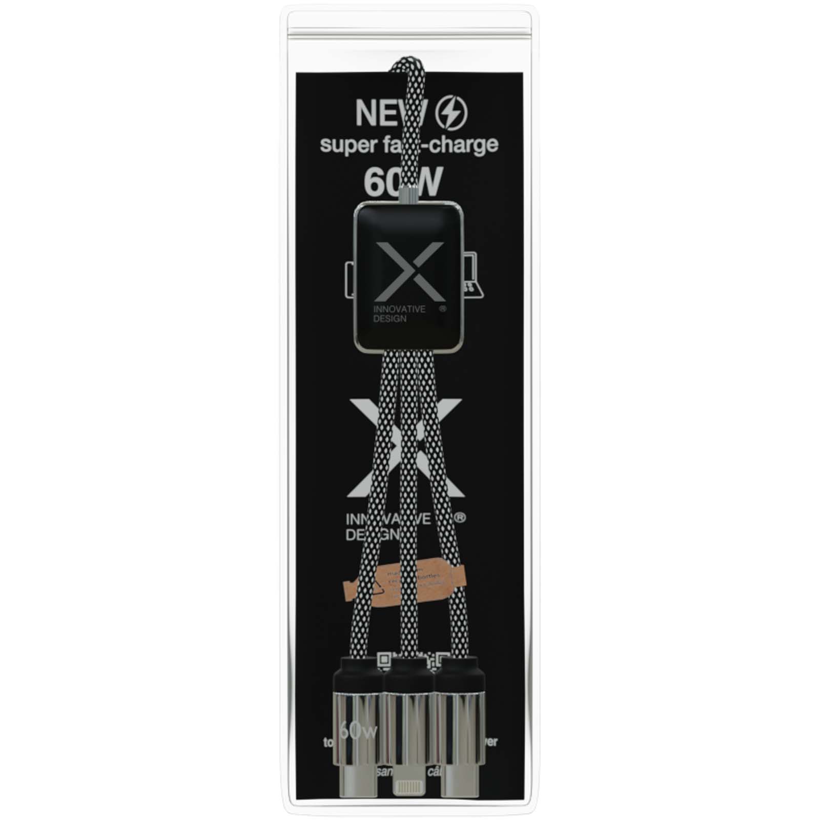 SCX.design C33 Type-C-ladekabel på 60 W med dobbeltbelyst logo