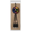 SCX.design C40 5-i-1 rPET-laddningskabel med upplyst logotyp och 10 W laddningsplatta - bild 7