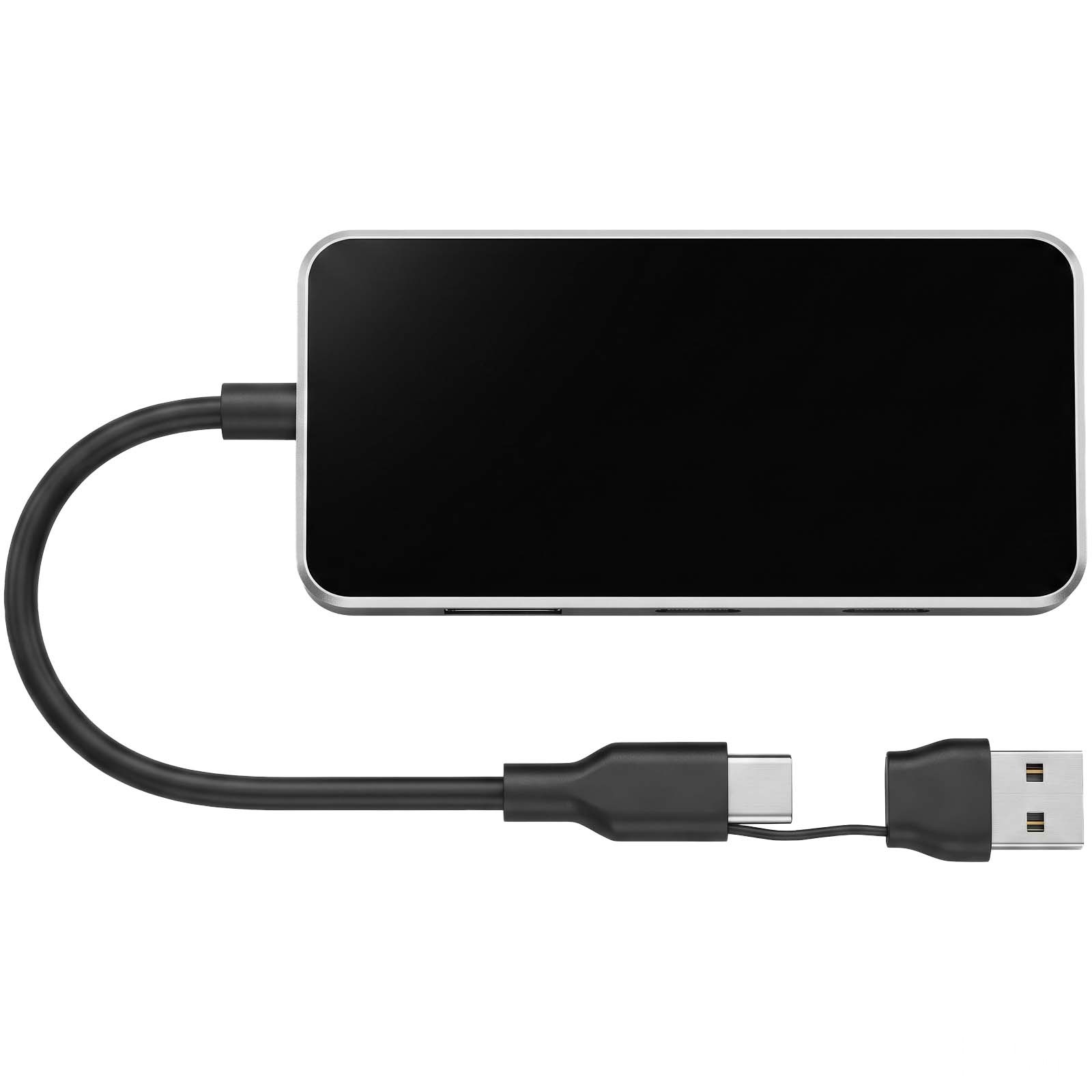 SCX.design H22 7-i-1 USB-hubb - Svart med tryck