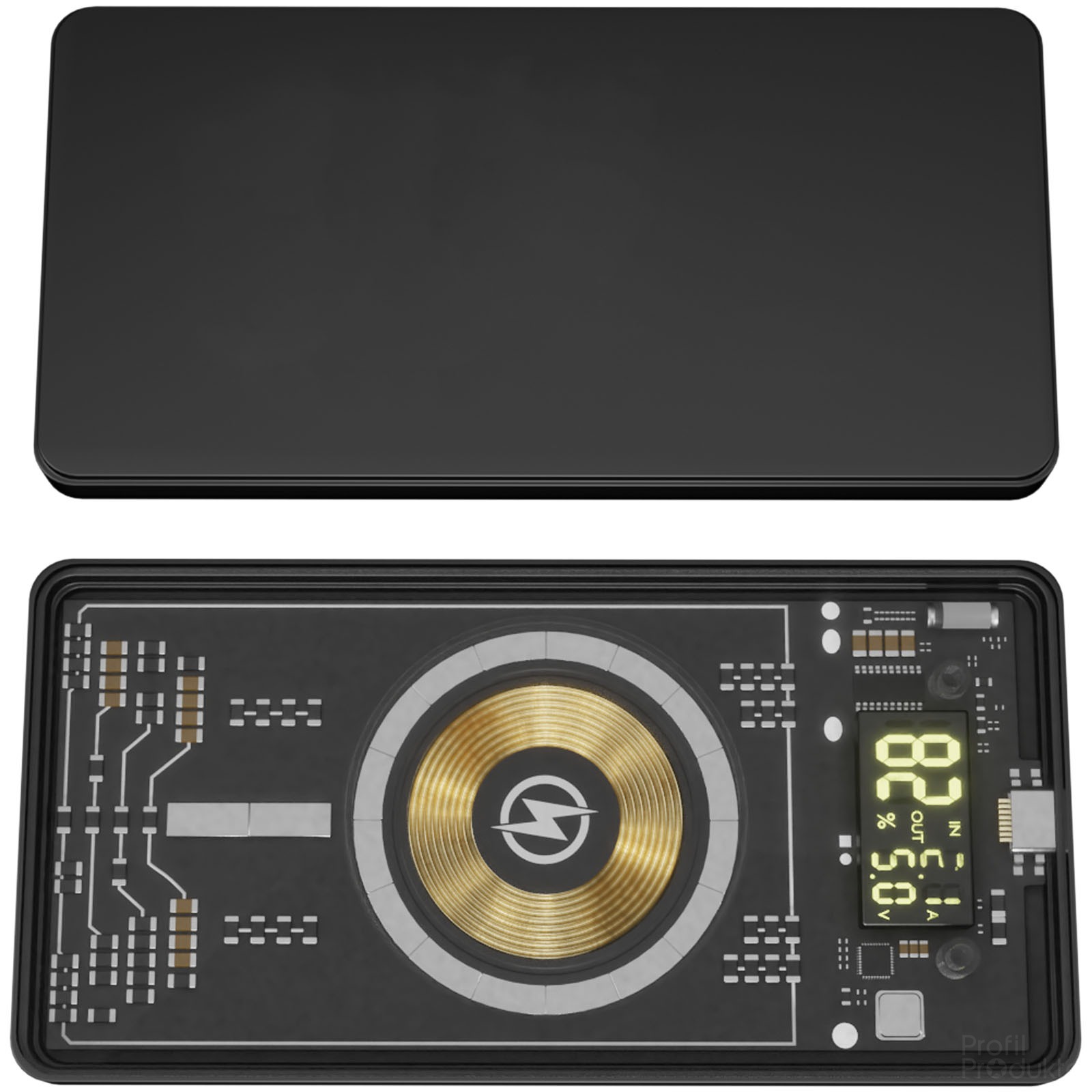 SCX.design P19 magnetisk trådløs powerbank 5 000 mAh 5 W - Svart, forside