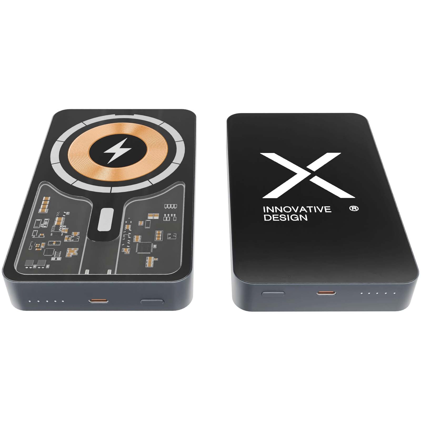 SCX.design P24 15 W 10 000 mAh MagSafe powerbank - Svart, forside