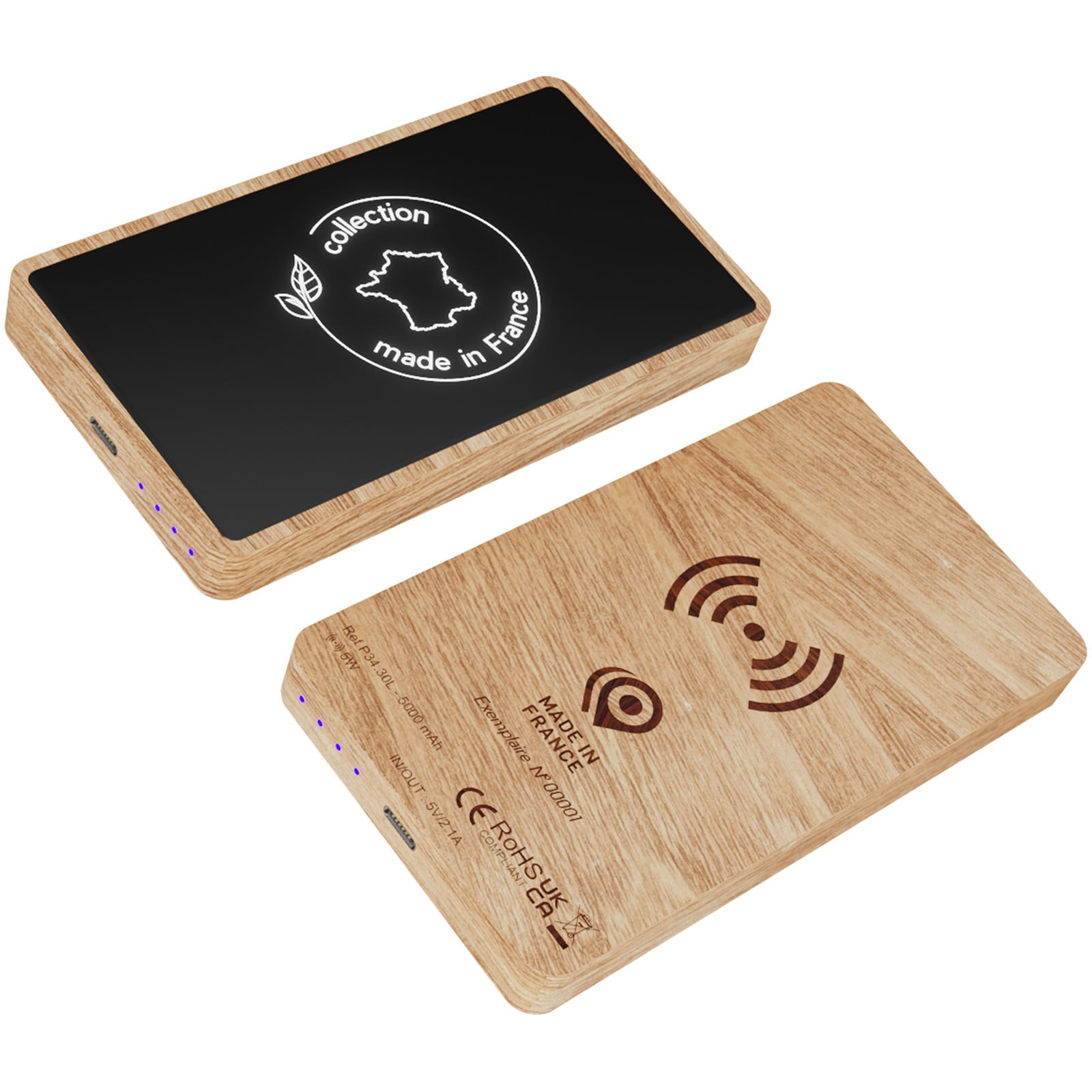 SCX.design P34 trådløs powerbank på 5 000 mAh i tre