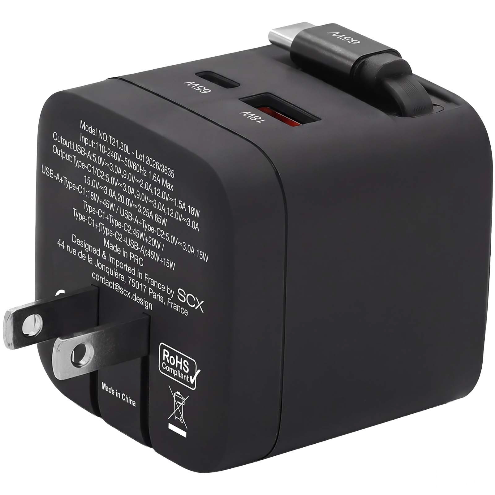 SCX.design T21 65 W reseadapter