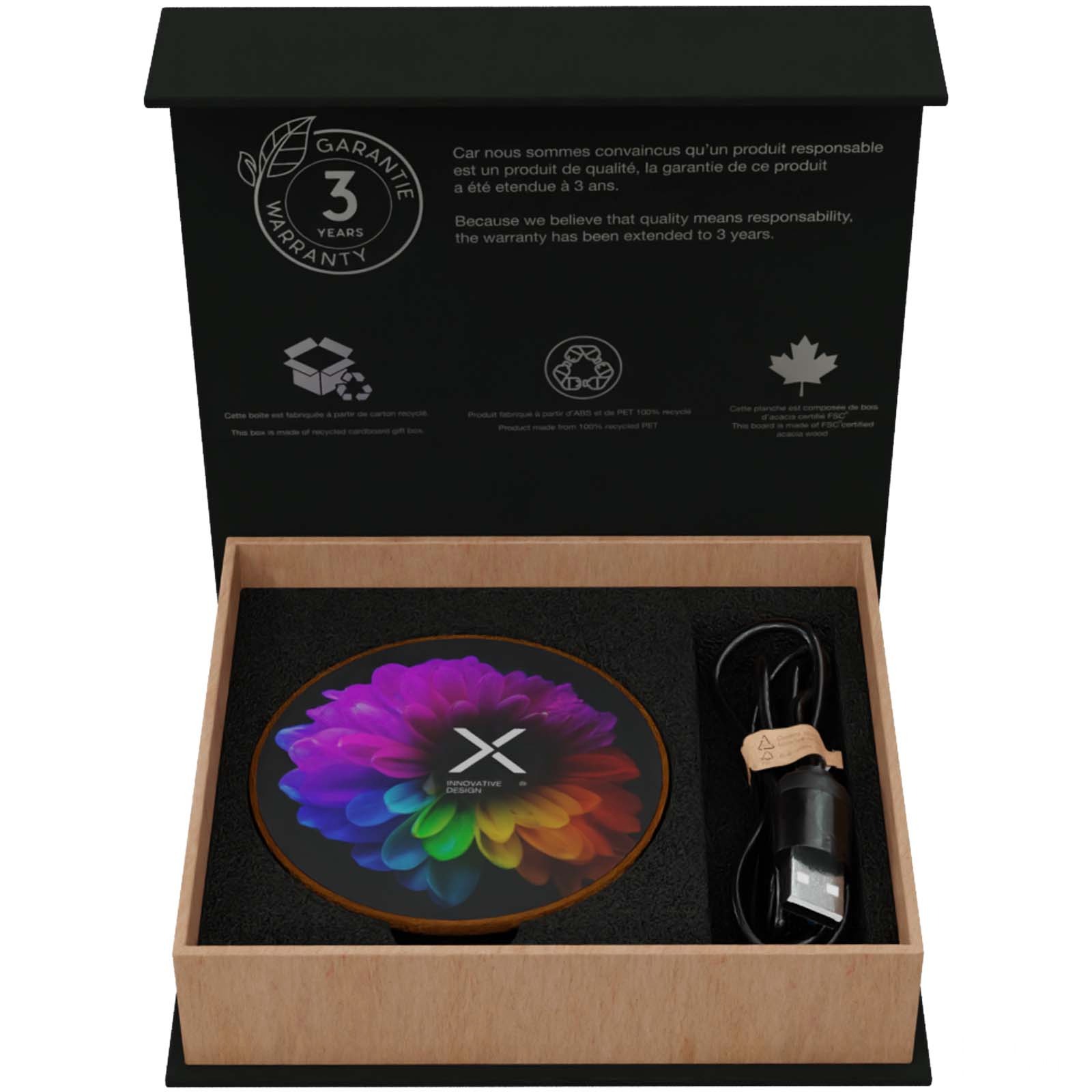 SCX.design W13 10 W trådlös laddningsstation i trä