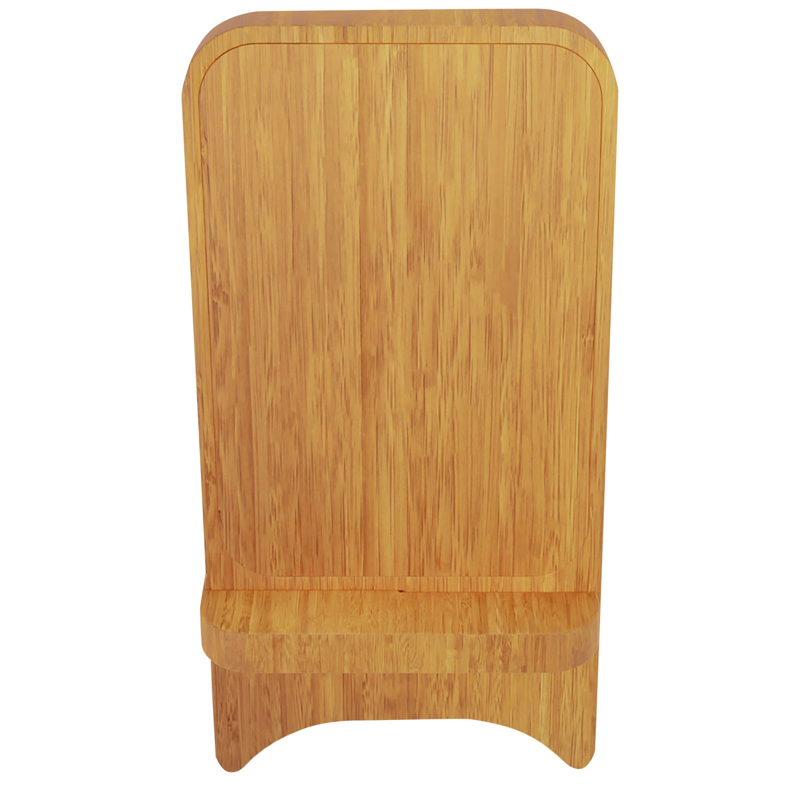 SCX.design W26 10 W wireless charging phone stand in wood with light-up logo