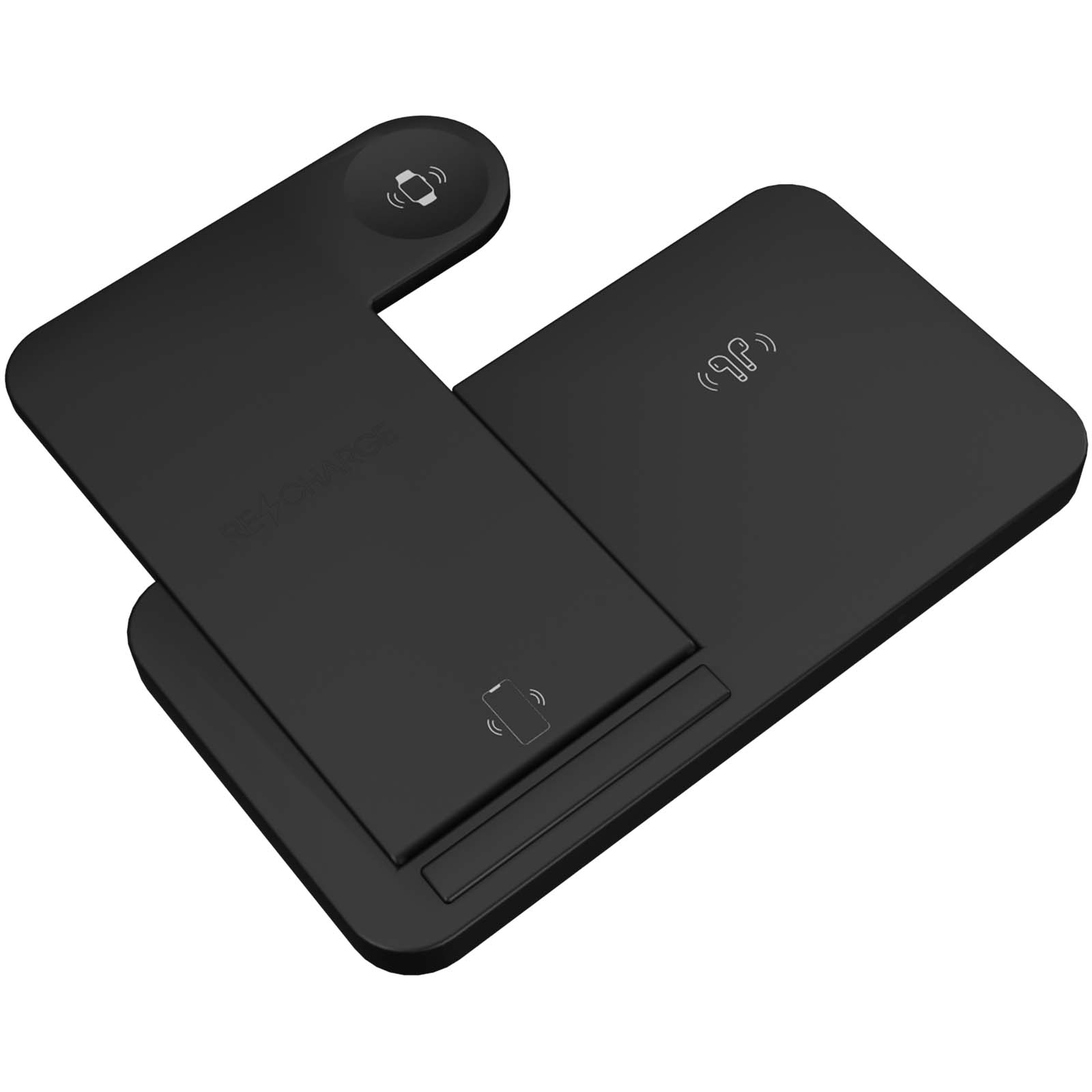 SCX.design W28 3-i-1 trådløs ladebase med telefonstativ