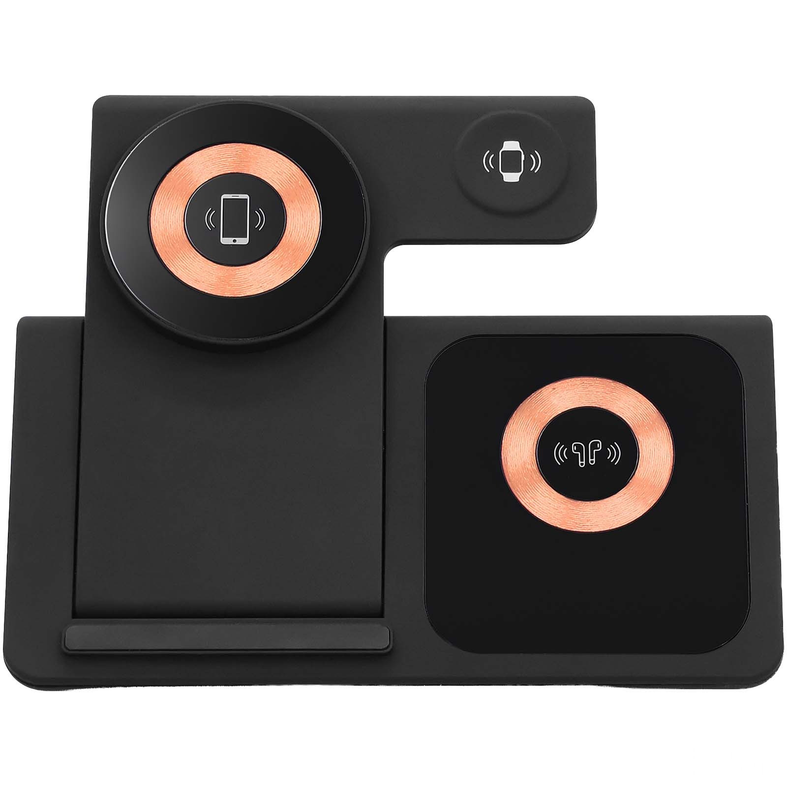 SCX.design W38 MagStand, trådlös laddningsstation 4-i-1 - Svart, framsida