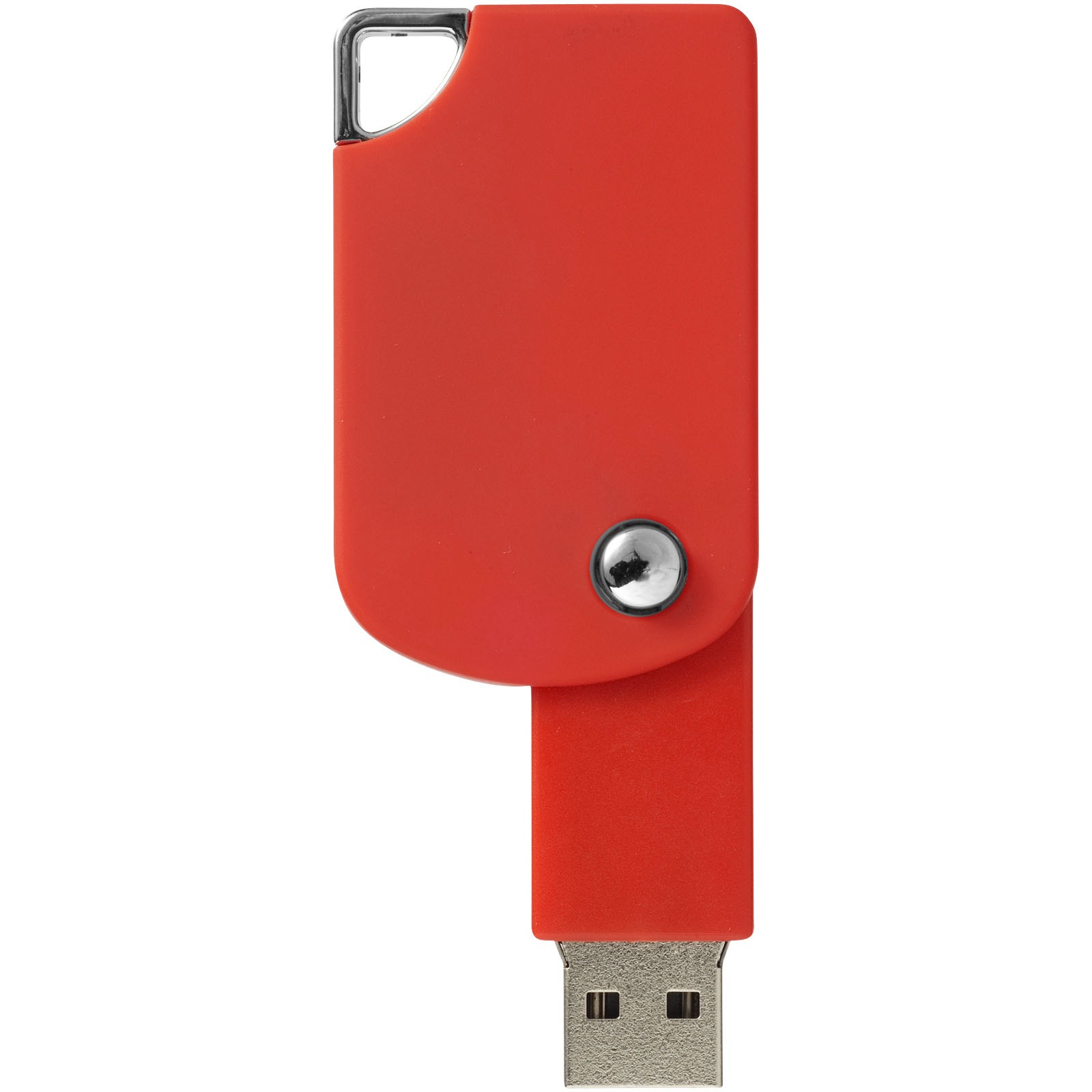 Swivel firkantet USB-minne - Röd, forside
