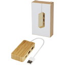Tapas USB-hub av bambus med logo - bilde 4