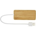Tapas USB-hub av bambus med logo - bilde 1