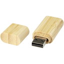 USB flash drive 2.0 in bamboo with key ring - image 1