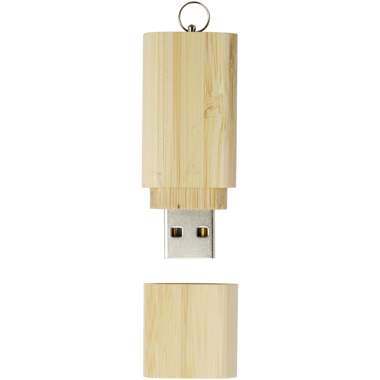 USB-minne 3.0 i bambus med nøkkelring - Natural, forside