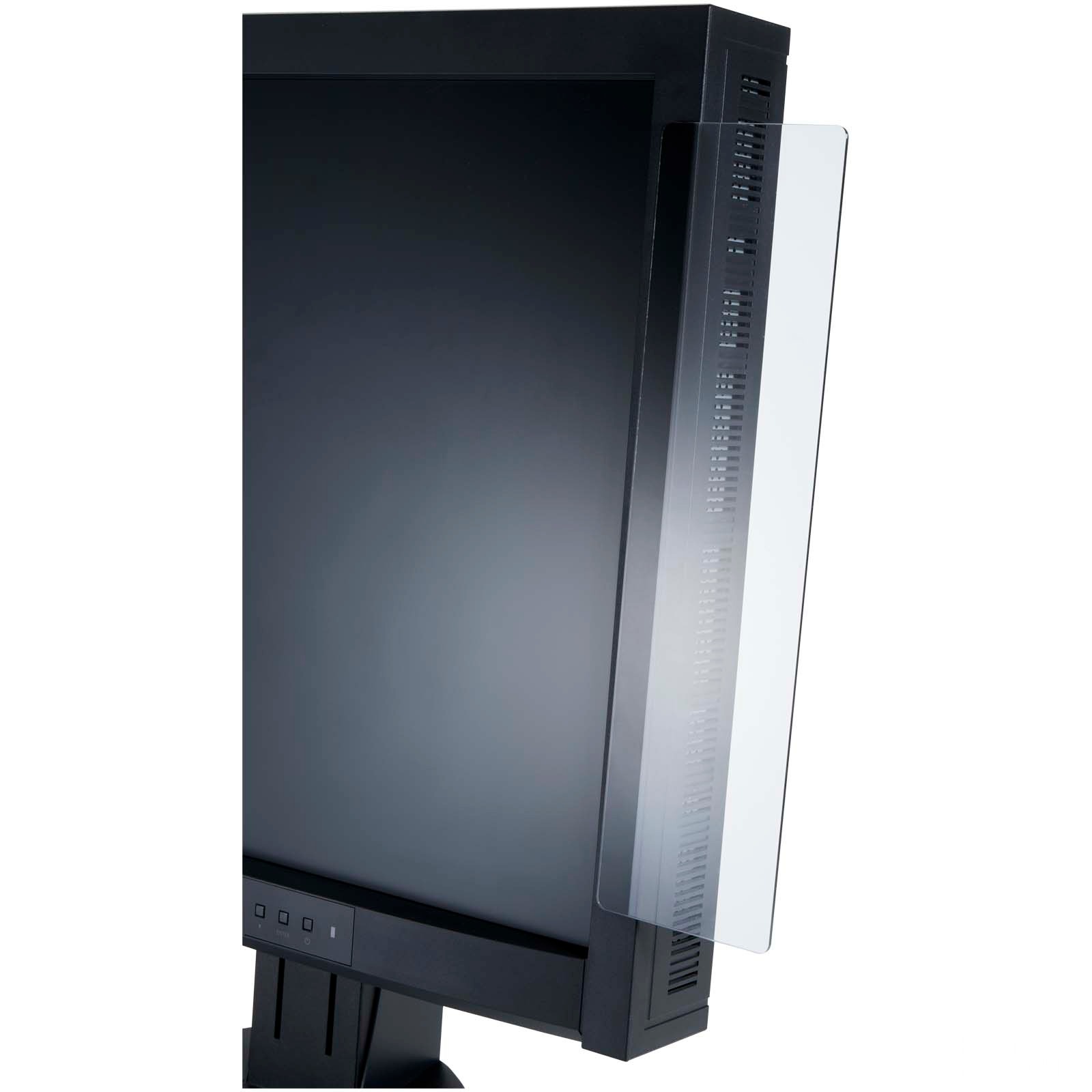 Vell sidobord till datorskärm - Transparent klar med tryck