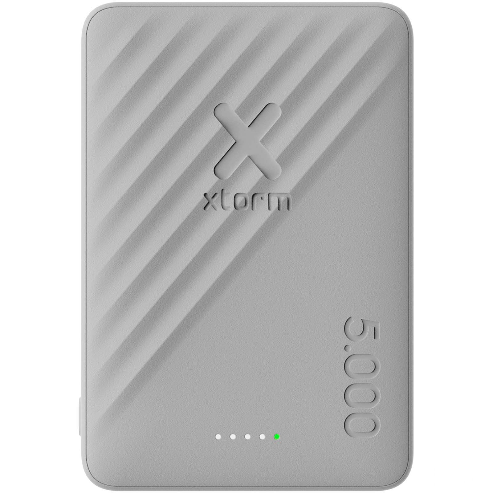 Xtorm Go2 trådlös powerbank på 15 W, 5 000 mAh - Vit, framsida