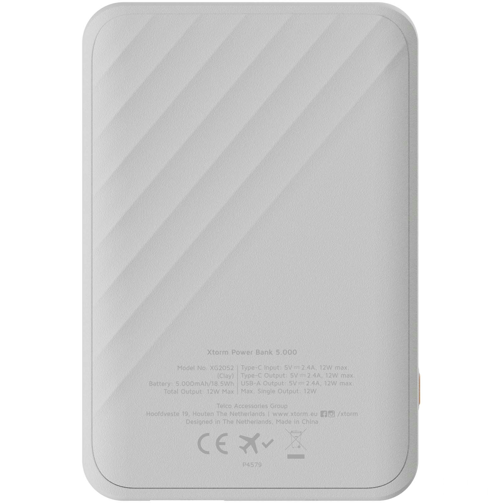 Xtorm XG205 Go2 hurtigladende powerbank på 12 W, 5 000 mAh med trykk