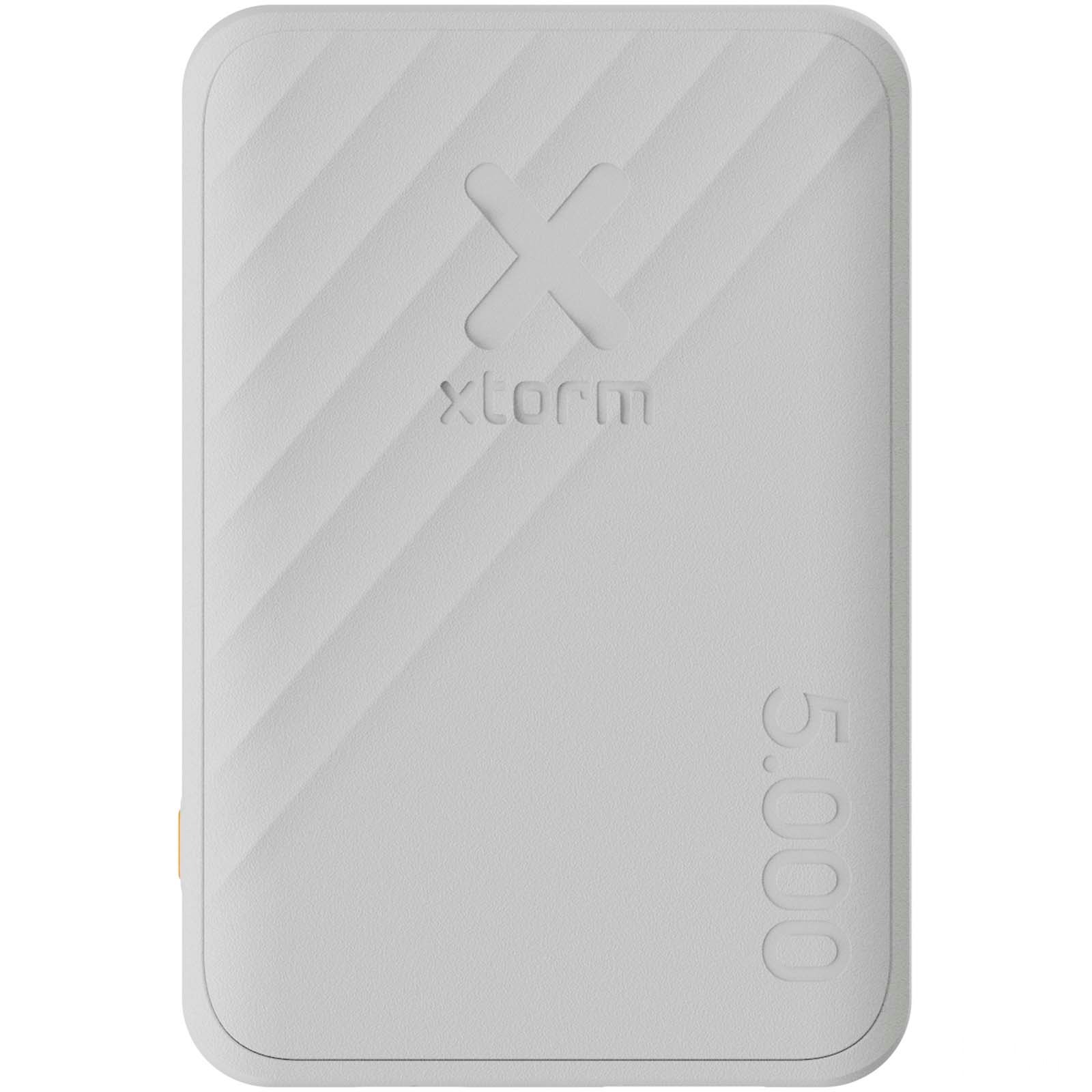 Xtorm XG205 Go2 hurtigladende powerbank på 12 W, 5 000 mAh med trykk - Vit, forside