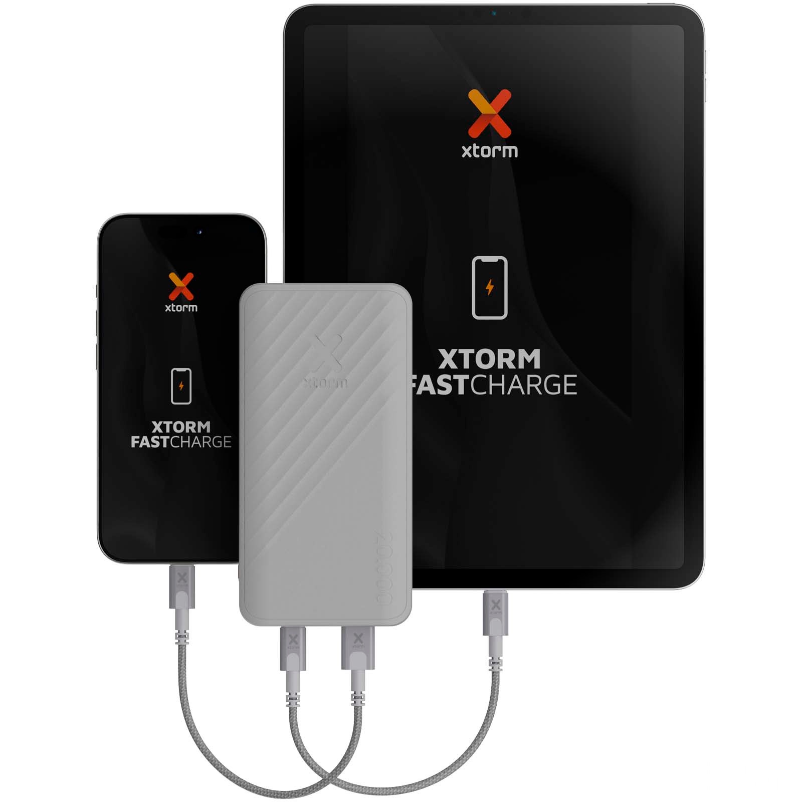 Xtorm XG220 Go2 hurtigladende powerbank på 15 W, 20 000 mAh med trykk