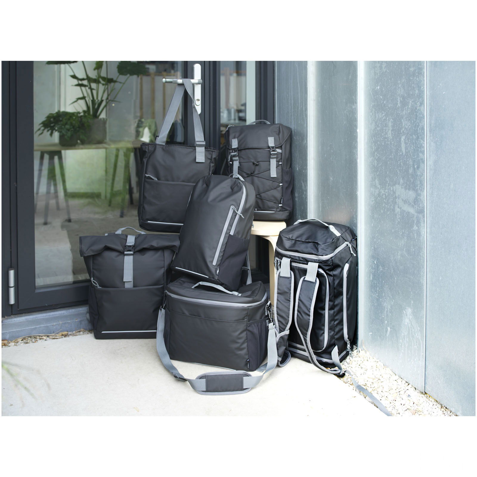 Aqua 15" vanntett PC-sekk i resirkulert GRS-materiale, 21 l med trykk