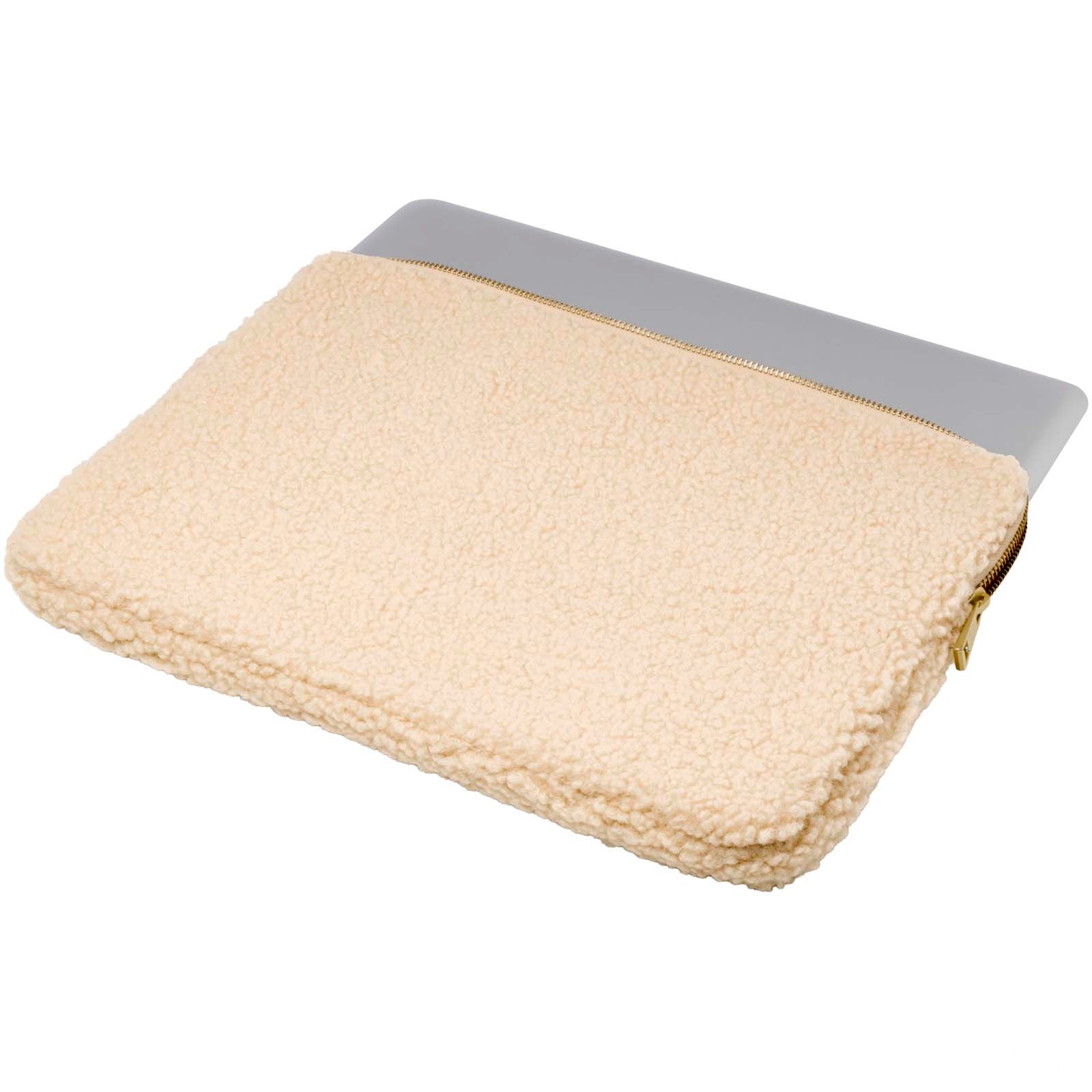 Bear 13" laptopmappe av GRS-resirkulert sherpa, 2 l med trykk