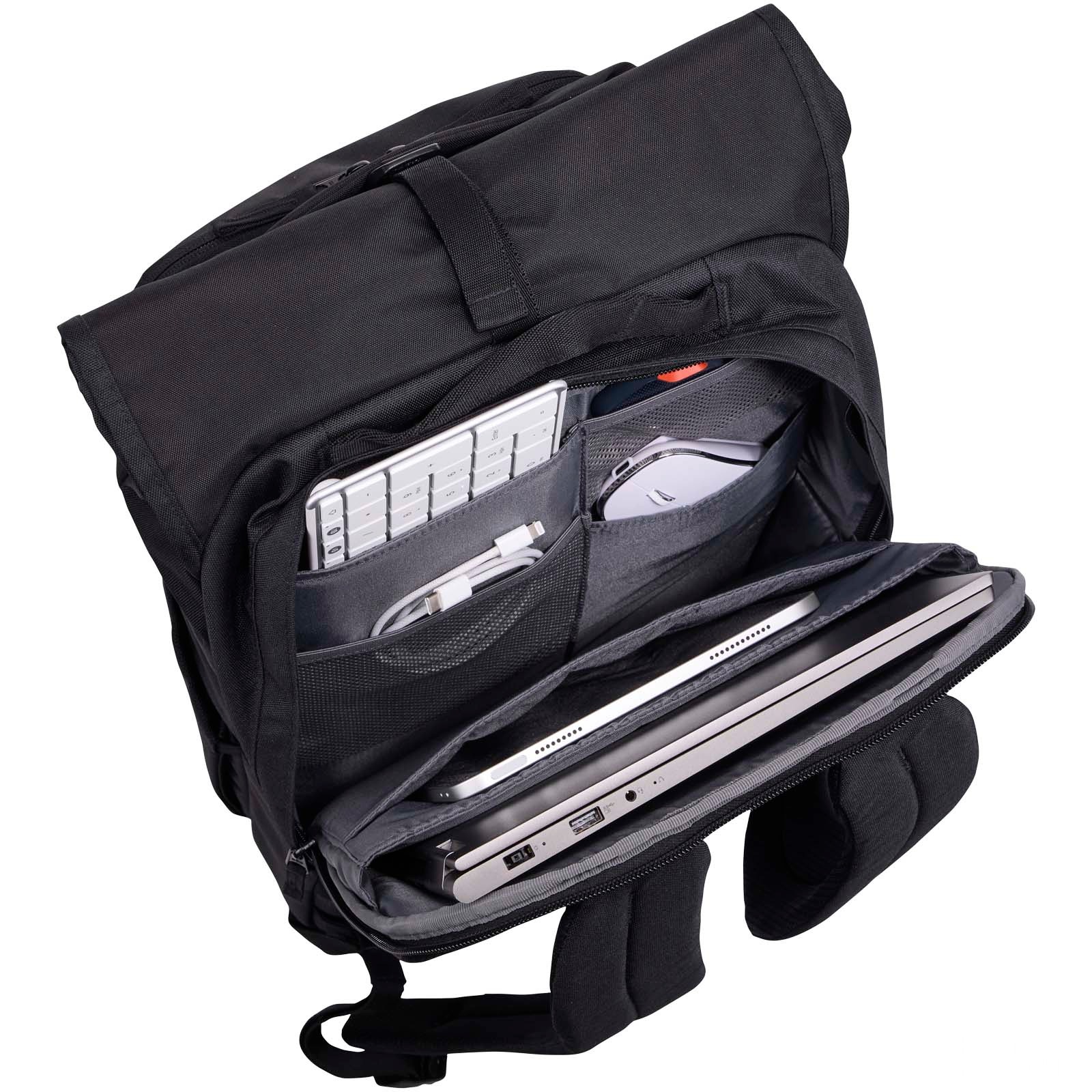 Case Logic Variate 17" utvidbar laptopveske med rulleåpning av resirkulert materiale med logo