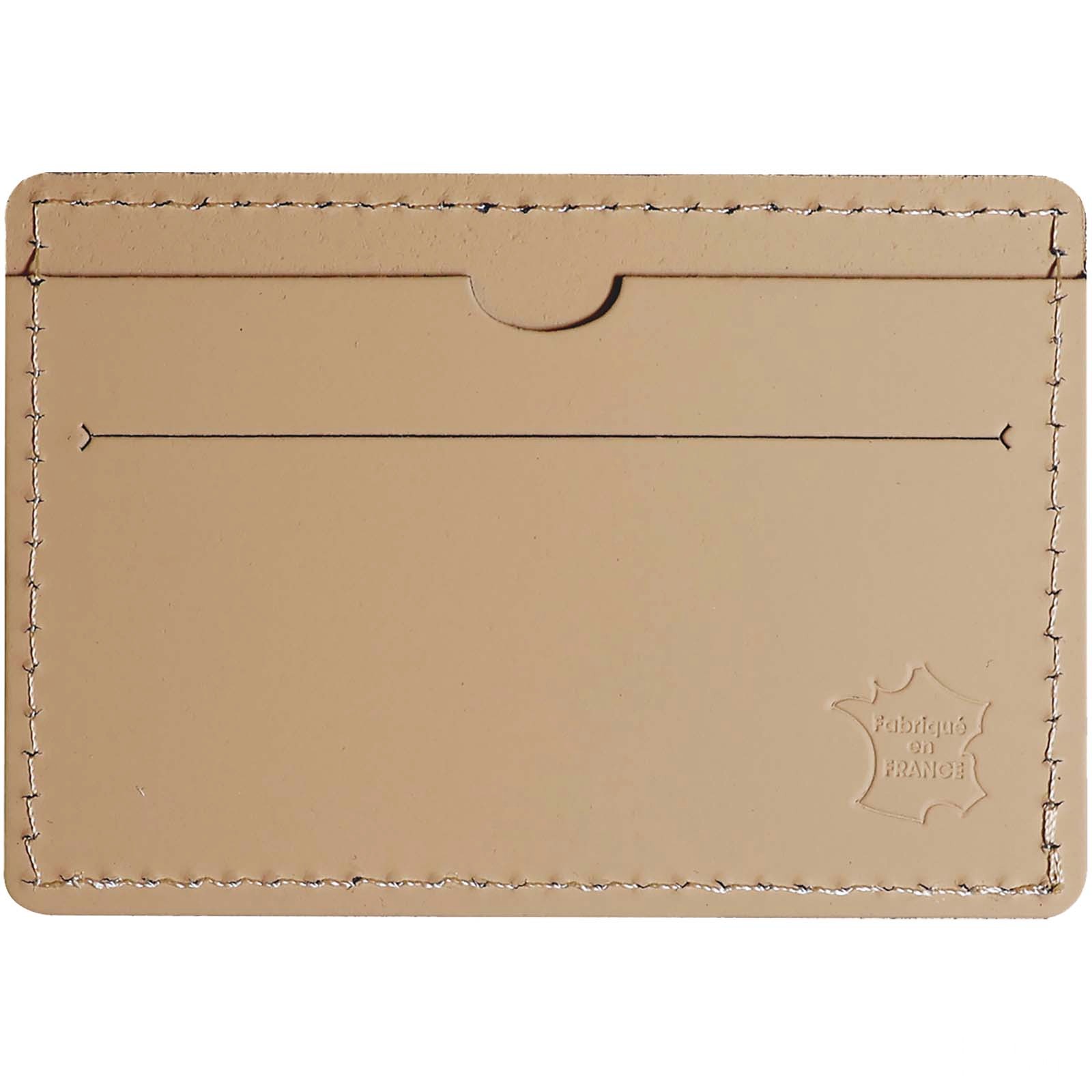 Citizen Green Tintin kortholder i resirkulert skinn - Beige med trykk