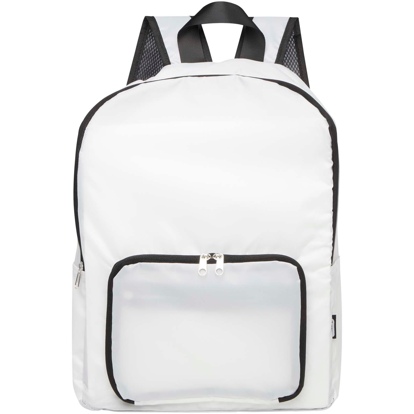 EcoFold sammenleggbar ryggsekk av RPET, 15L med trykk - Vit, forside